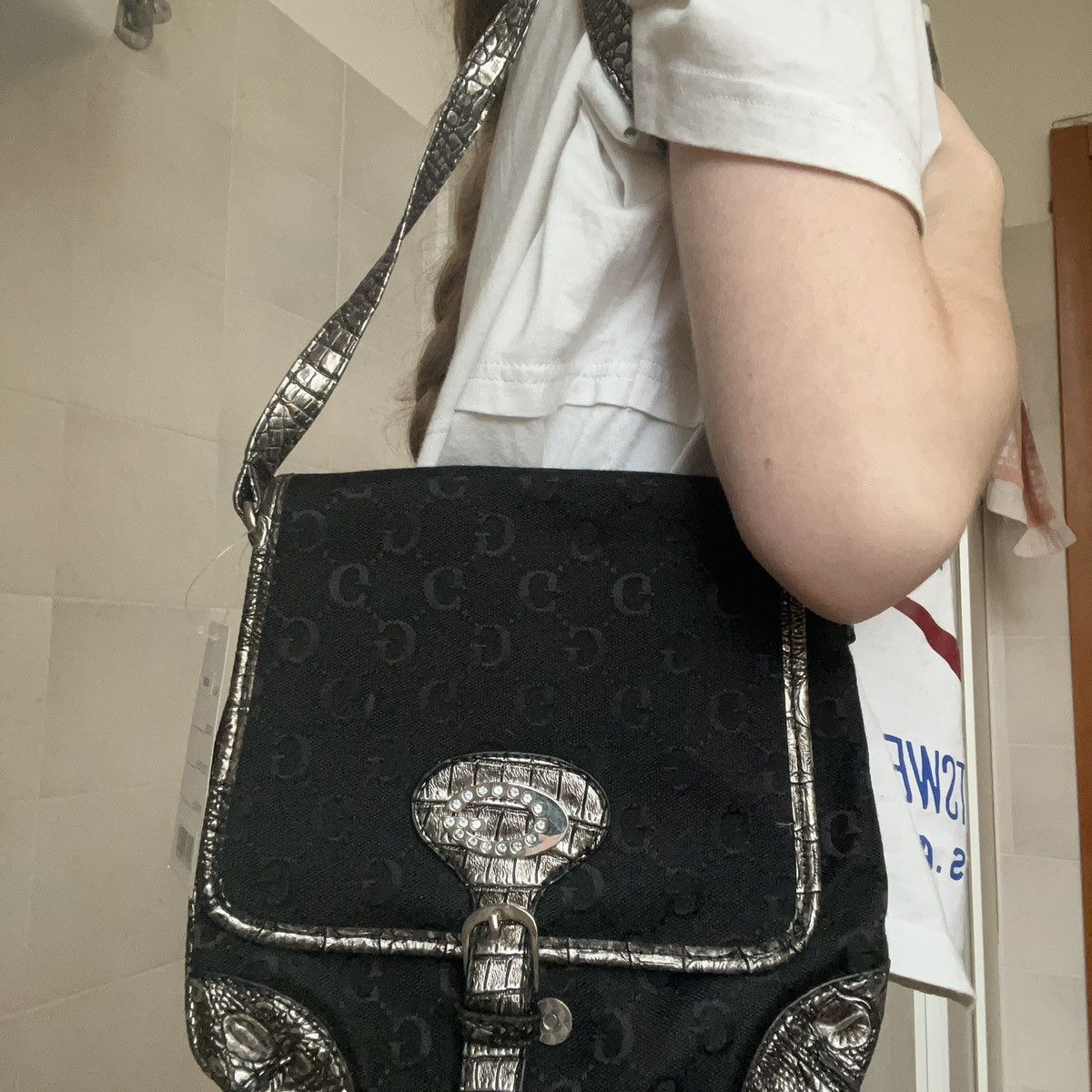 Vintage ♡ Black retro crossbody bag ♡ Size ONE SIZE - 3 Thumbnail