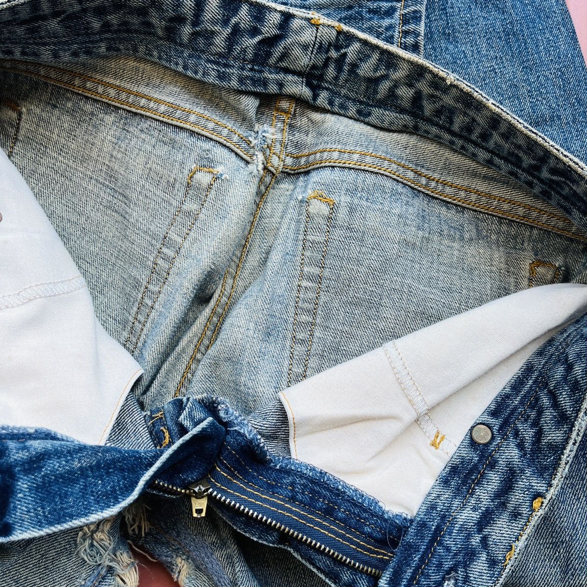 Levi's Vintage Levi's R Tag Distresse Selvedge Jeans Talon Zipper Size US 31 - 18 Thumbnail