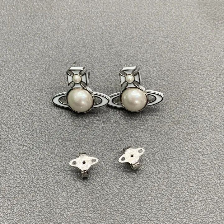 Vivienne Westwood Vivienne Westwood Tillya Pearl Saturn Earrings Size ONE SIZE - 2 Thumbnail
