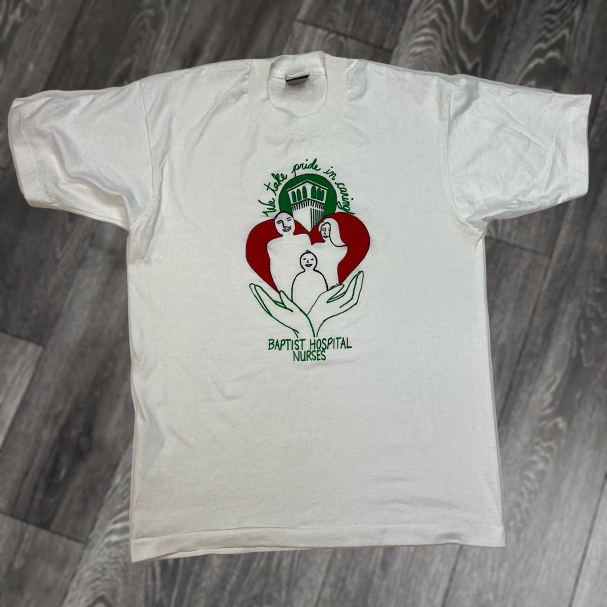 Fruit Of The Loom VINTAGE Fruit of the Loom T-Shirt Men M White 1992 USA Nurses 90s Graphic Print Short Sleeve Crew Neck Sing le Stitch Size US M / EU 48-50 / 2 - 1 Thumbnail