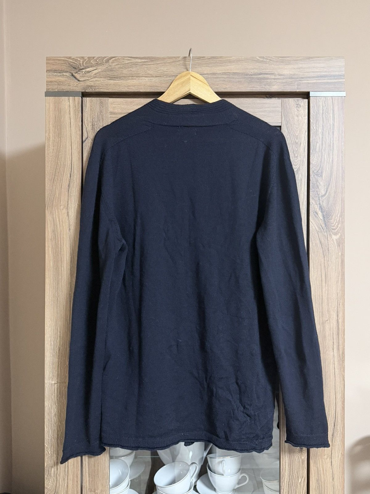 MD75 MD75 Navy Blue Wool Button Up Light Cardigan Sweater M Size US M / EU 48-50 / 2 - 13 Thumbnail