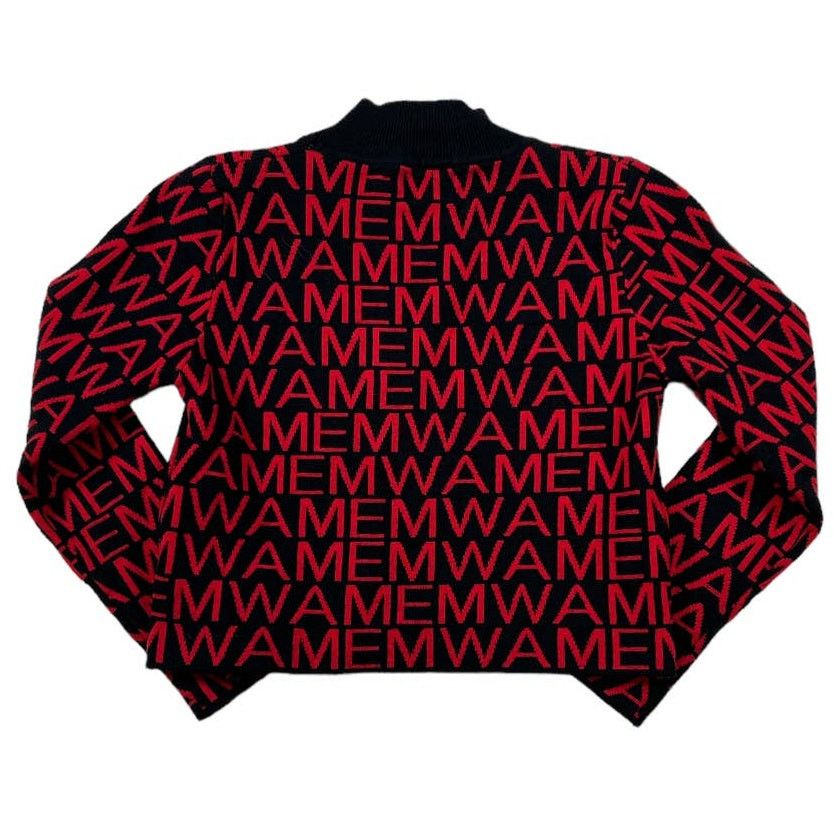 NBDN Nobrandedon Sweater Red/Black Cropped Size XS Size XS / US 0-2 / IT 36-38 - 2 Thumbnail