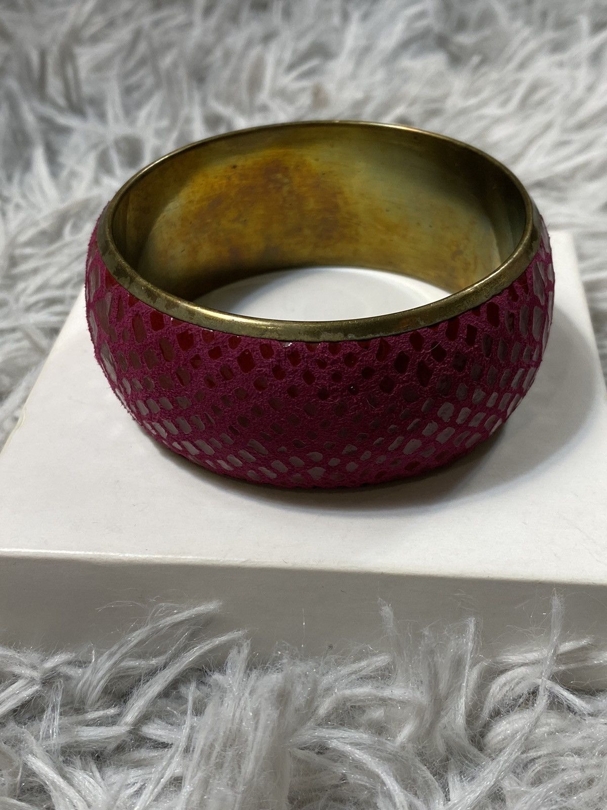 Jewelry Pink Textured Bangle - Japanese Brand Size ONE SIZE - 3 Thumbnail
