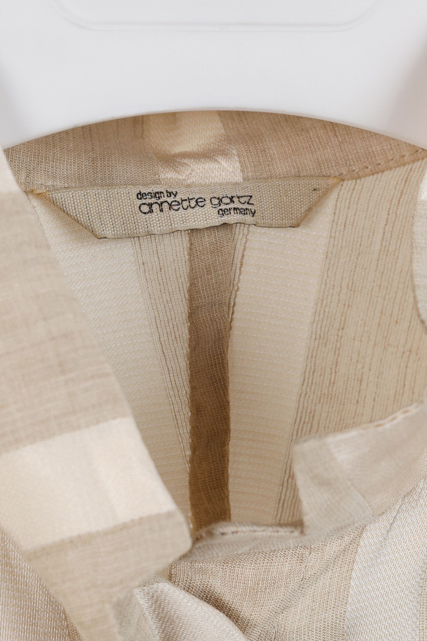 Annette Gortz Annette Gortz SS/18 Relax Beige Striped Linen-Blend Tunic Size ONE SIZE - 4 Thumbnail