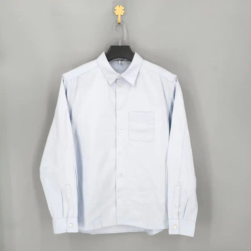 Loewe Loewe Blue Cotton Long-Sleeve Shirt 0089 Size US M / EU 48-50 / 2 - 1 Thumbnail