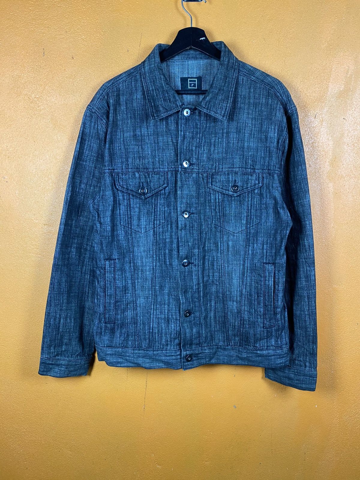 Japanese Brand RESHAM Japanese Style Denim Jacket Workwear Trucker Jacket Size US L / EU 52-54 / 3 - 3 Thumbnail