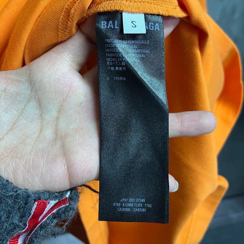 Balenciaga Balenciaga Orange Logo Short Sleeve T-Shirt-2506 Size US S / EU 44-46 / 1 - 5 Thumbnail