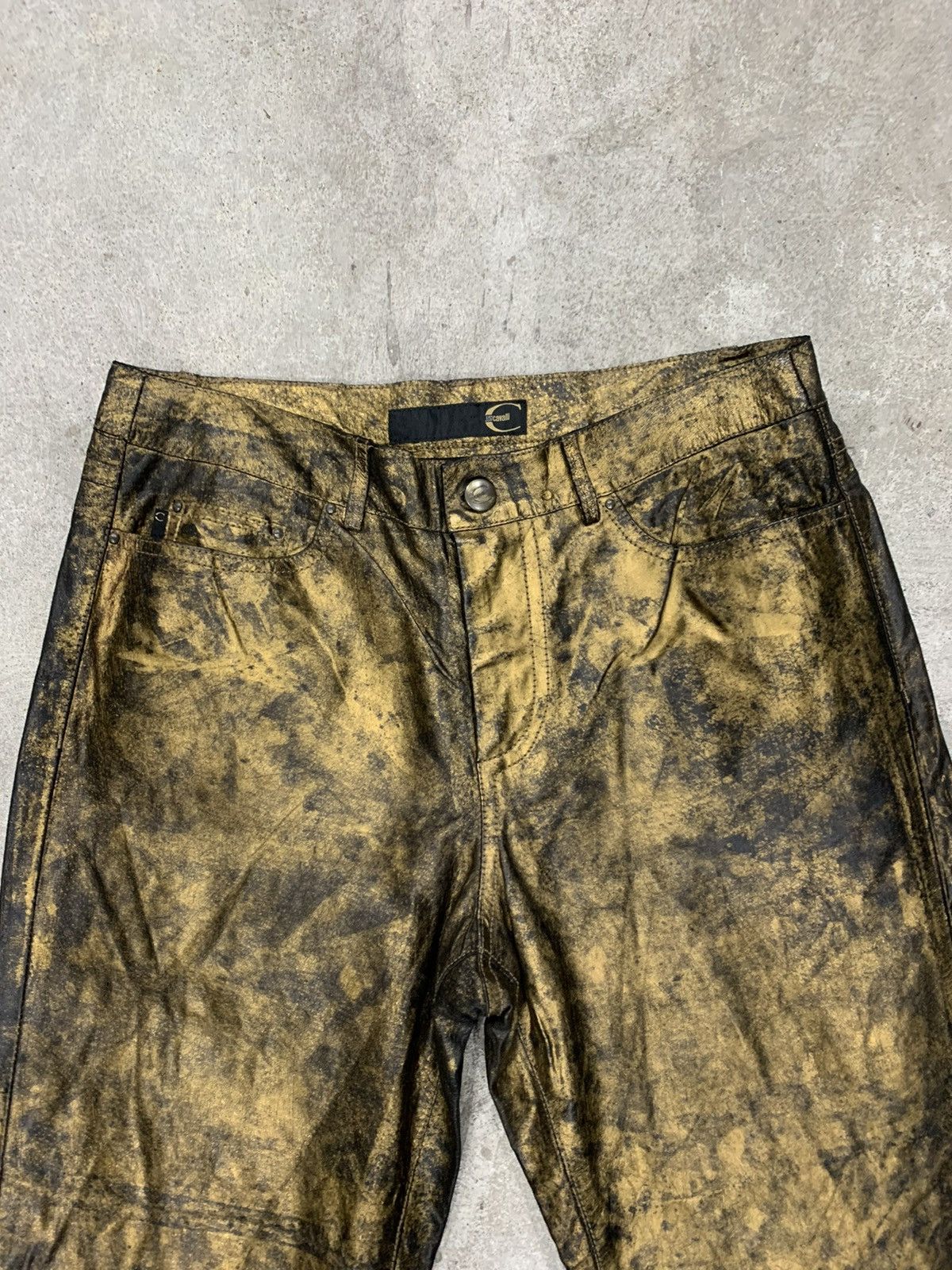 Roberto Cavalli ROBERTO CAVALI BROWN METALIC PANTS Size US 29 - 2 Thumbnail