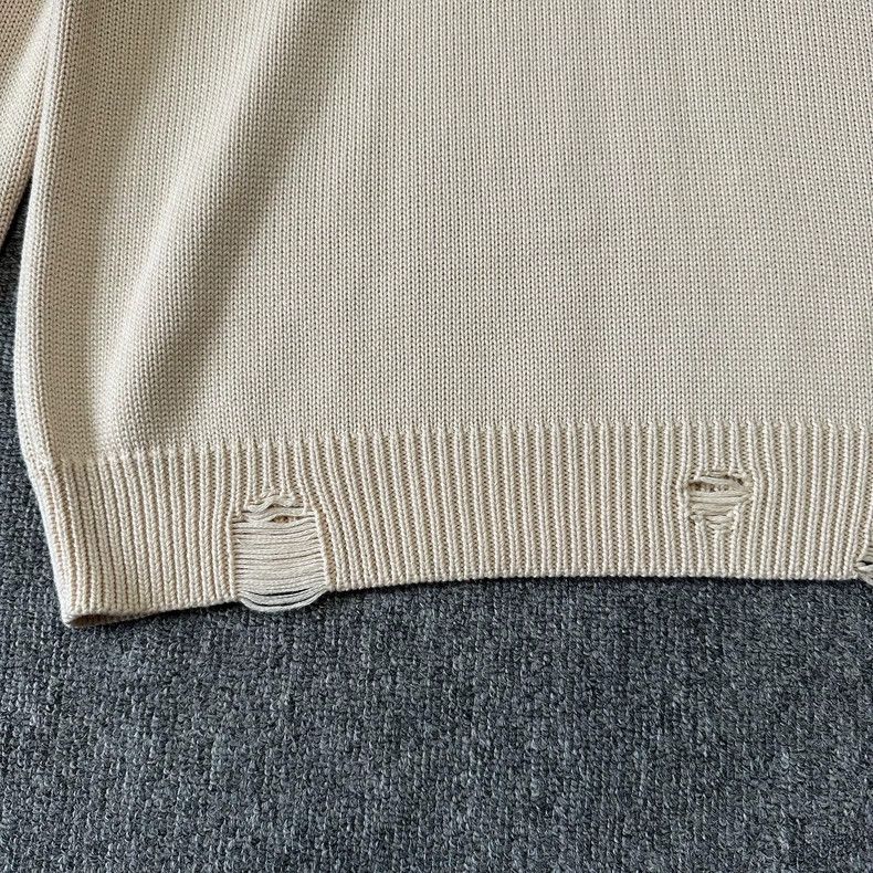 Amiri Amiri chest letter logo jacquard fringed distressed sweate Size US XL / EU 56 / 4 - 3 Thumbnail