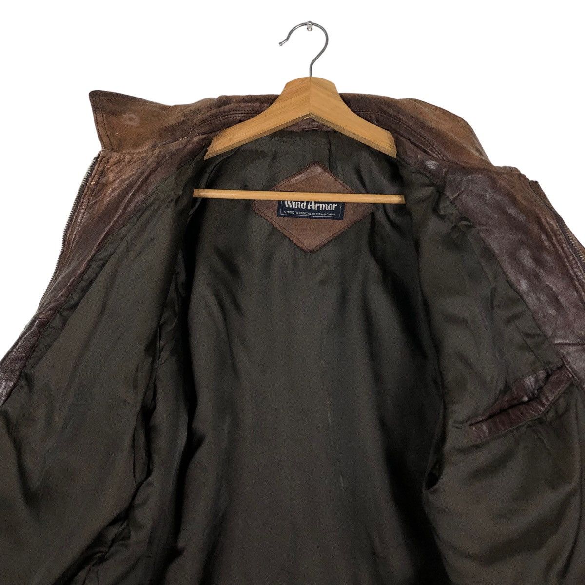 Japanese Brand 🔥Sun Faded Design Biker Jacket Leather Wind Armor Japan Size US M / EU 48-50 / 2 - 12 Thumbnail