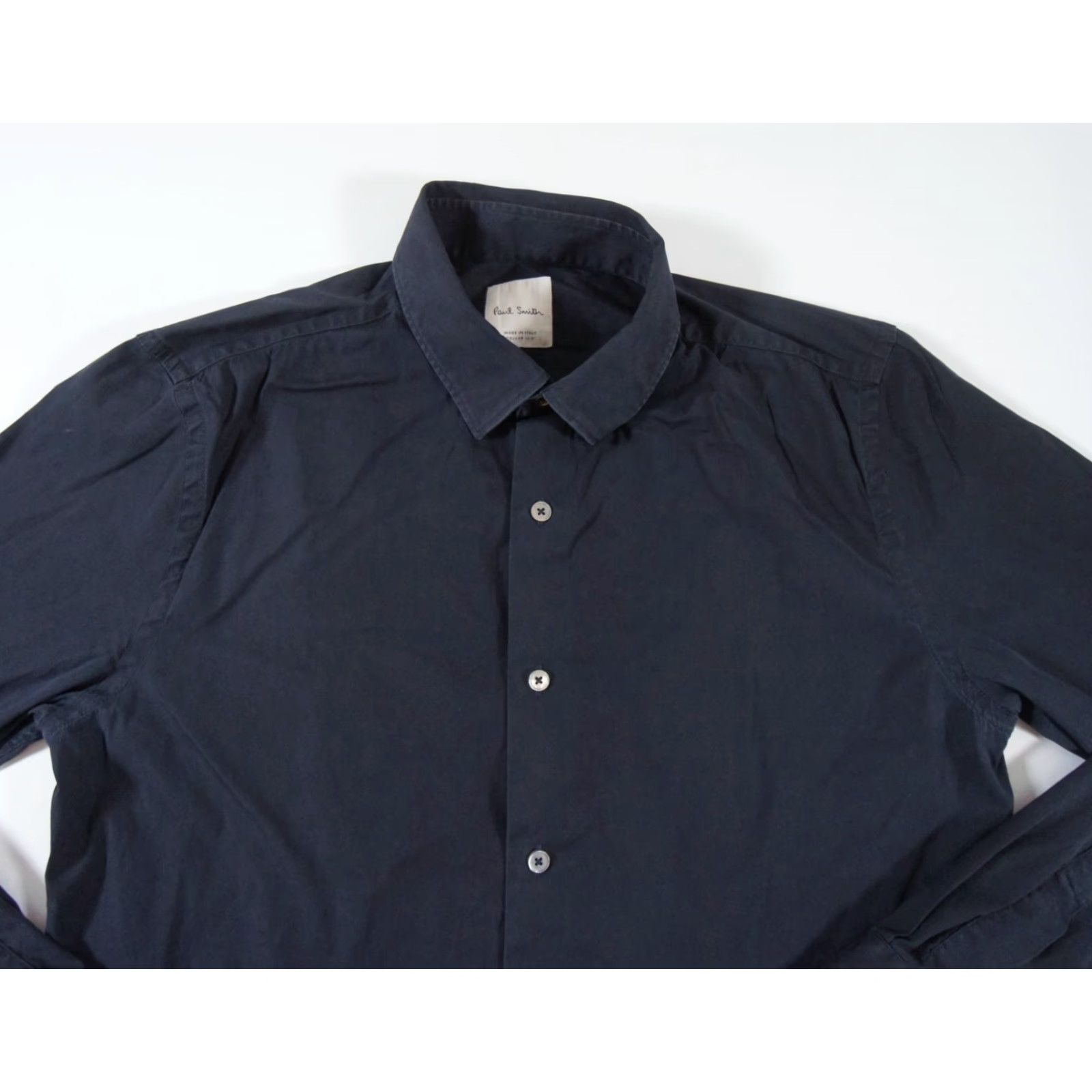 Paul Smith VINTAGE Paul Smith Men's Shirt Long Sleeve Button Up Dress Casual Black 16.5" Italy Size 42R - 2 Thumbnail