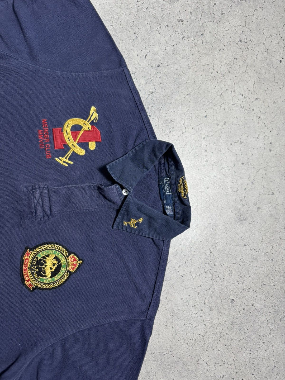 Polo Ralph Lauren Polo Ralph Lauren Vintage Mercer Club Polo Shirt Size US XXL / EU 58 / 5 - 4 Thumbnail