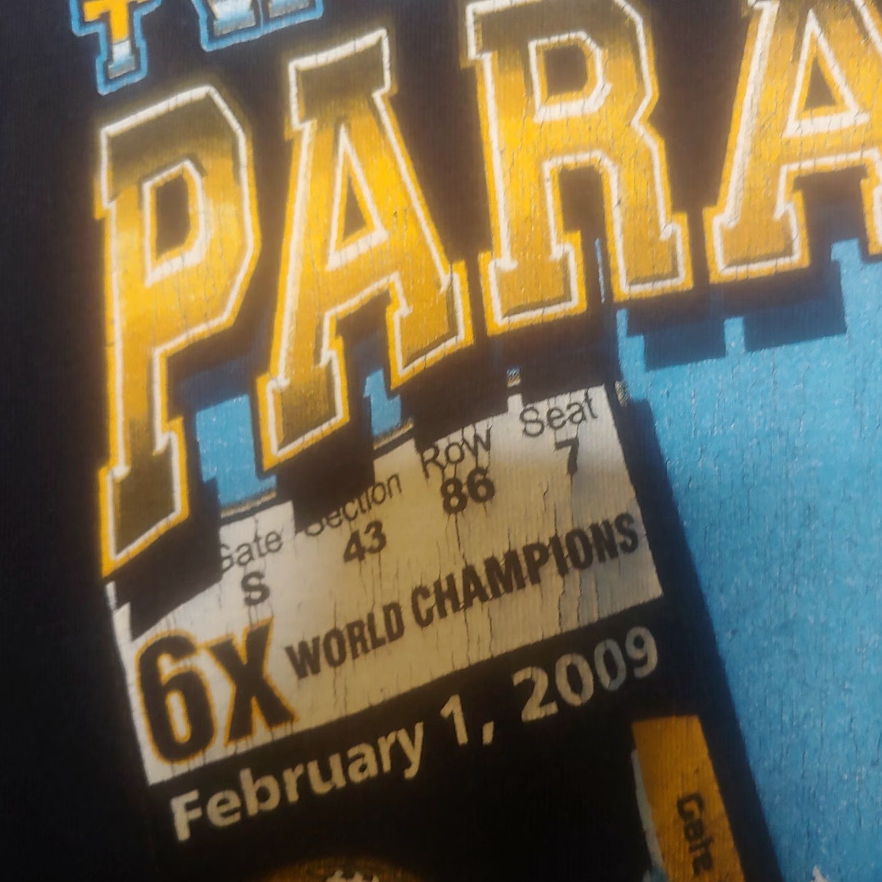 Paradise Pittsburgh T Shirt XL Penguins Steelers 2009 Sports Nation 2 Tickets To Paradise Size US XL / EU 56 / 4 - 5 Thumbnail