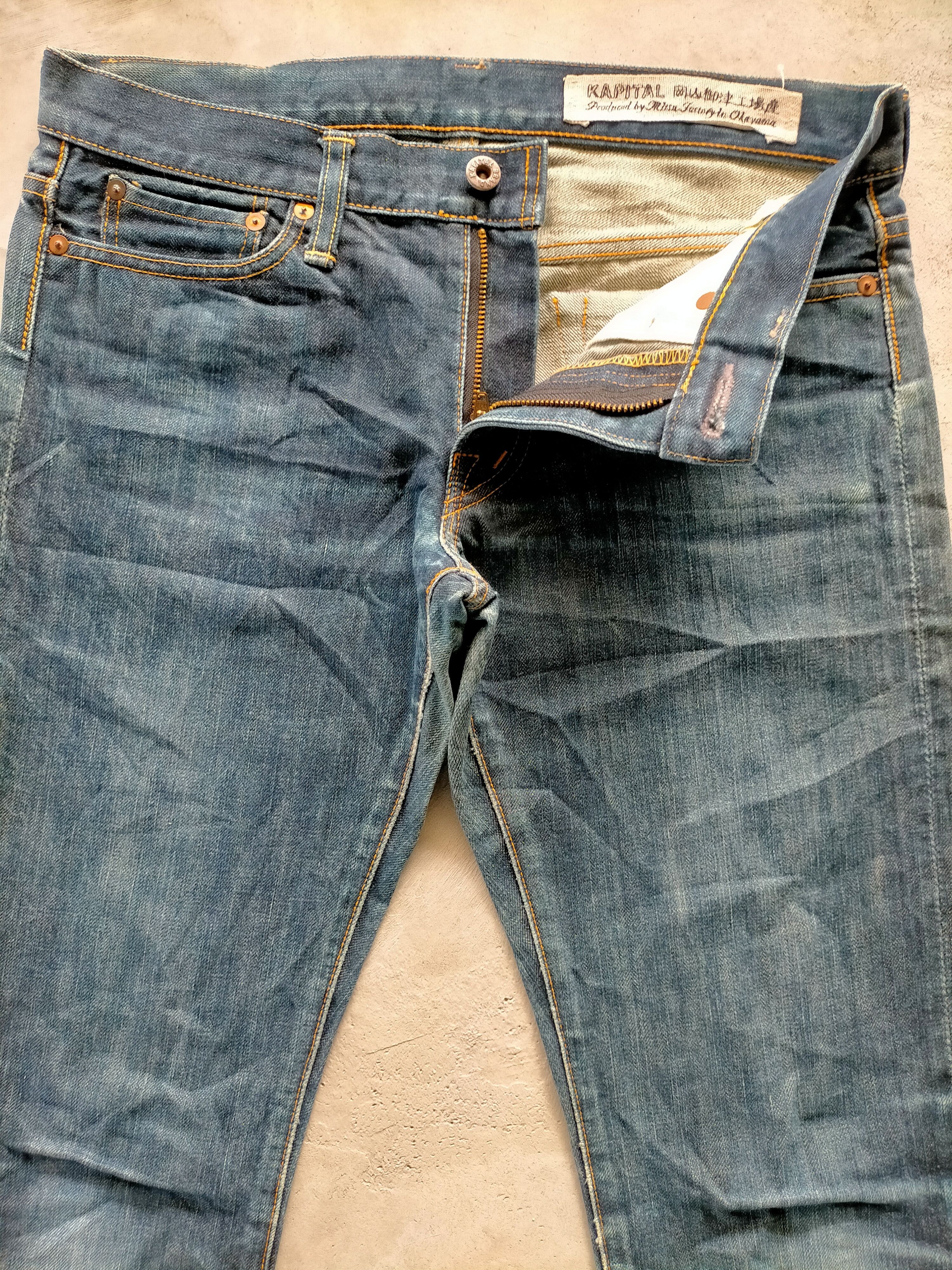 Kapital × Kapital Kountry Kapital 🇯🇵 Made in Japan Slim Denim Pants Size US 32 / EU 48 - 6 Thumbnail