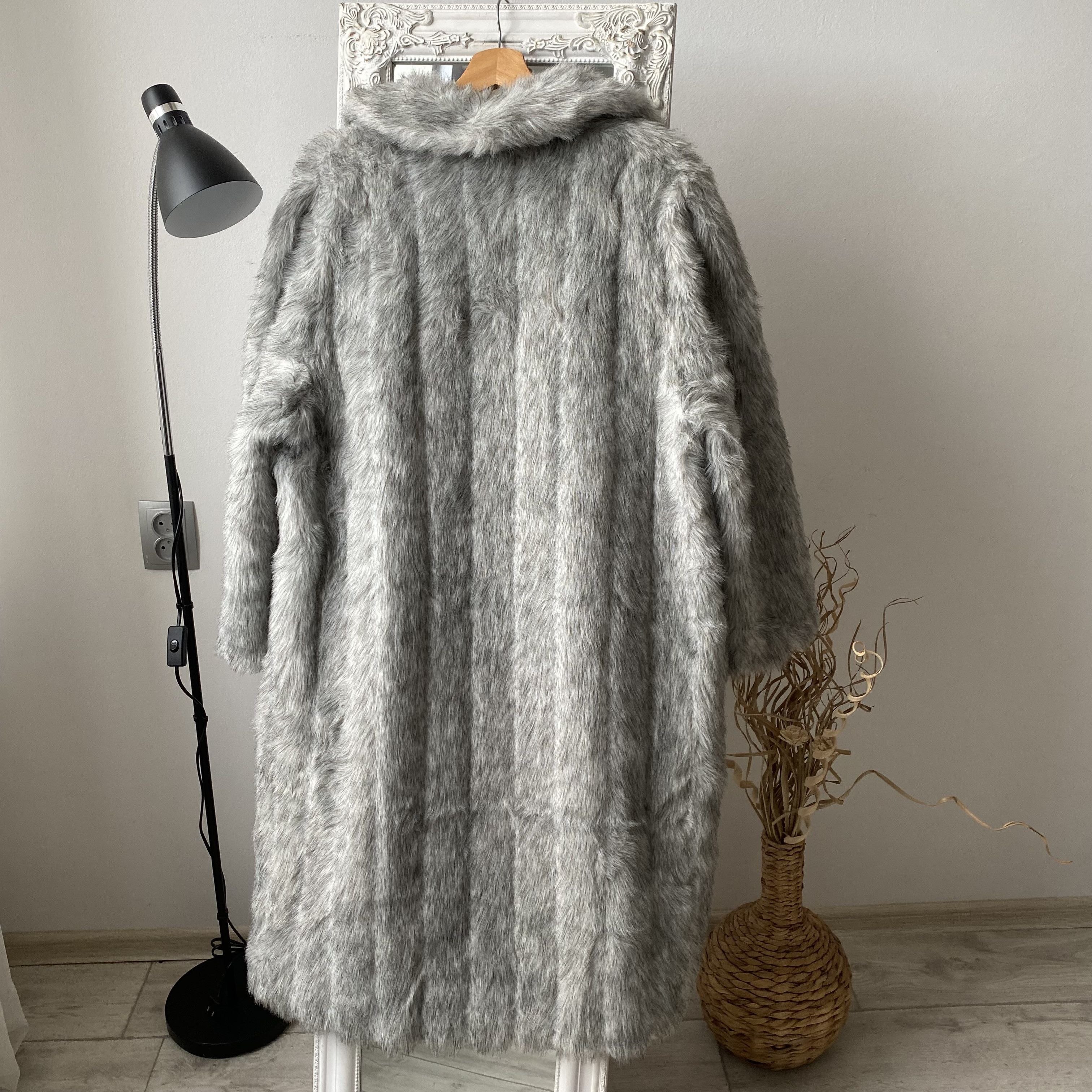 If Six Was Nine Y2K Japanese Vintage 90s Faux Fur Coat Maxi opium Size US L / EU 52-54 / 3 - 6 Thumbnail