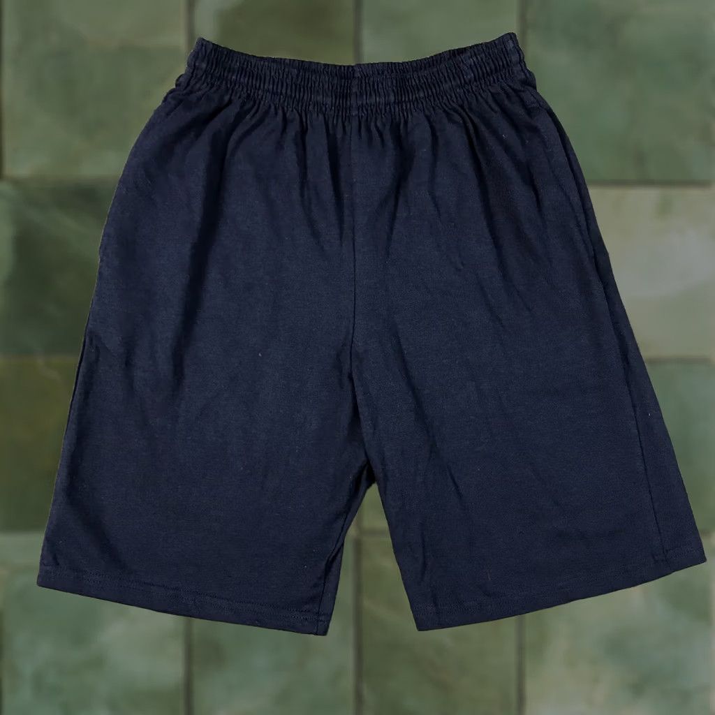 Anvil VINTAGE Anvil Cotton Deluxe Athletic Shorts Men's Small Navy Blue Pockets 90s Comfort Fit Size US 29 - 1 Thumbnail