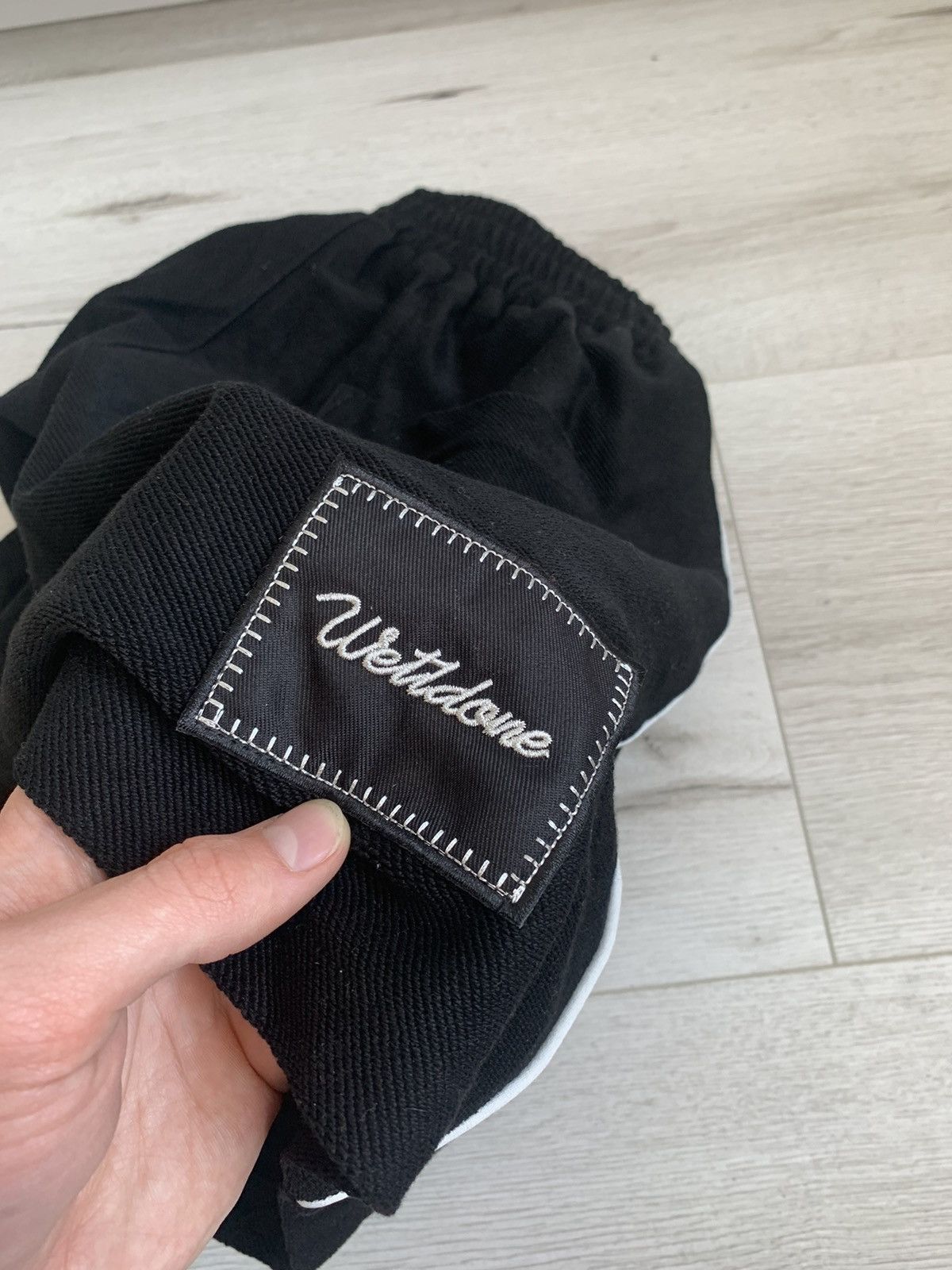 Japanese Brand × WE11DONE We11 Done Black Cotton Logo Shorts M size Size US 32 / EU 48 - 4 Thumbnail