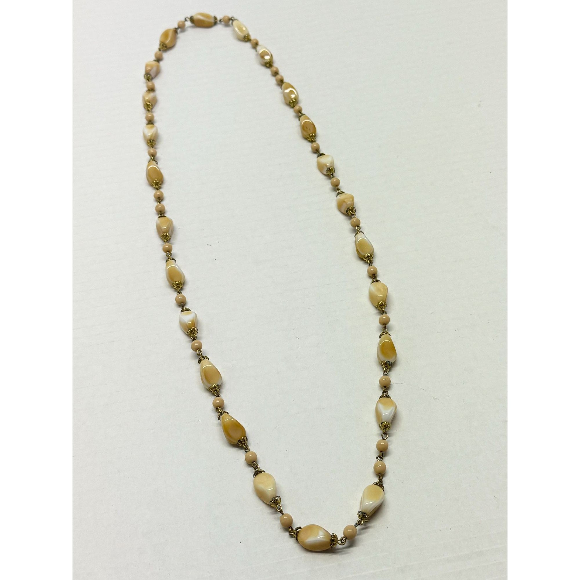 Vintage Vintage glass brown chain link beaded necklace Size ONE SIZE - 3 Thumbnail
