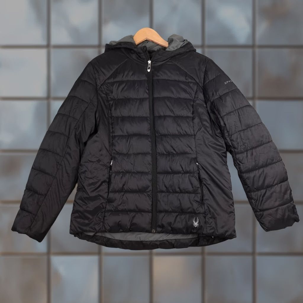 Spyder Spyder Jacket Mens L Black Hooded Puffer Insulated Full Zip Ski Outdoor Winter Size US L / EU 52-54 / 3 - 1 Thumbnail