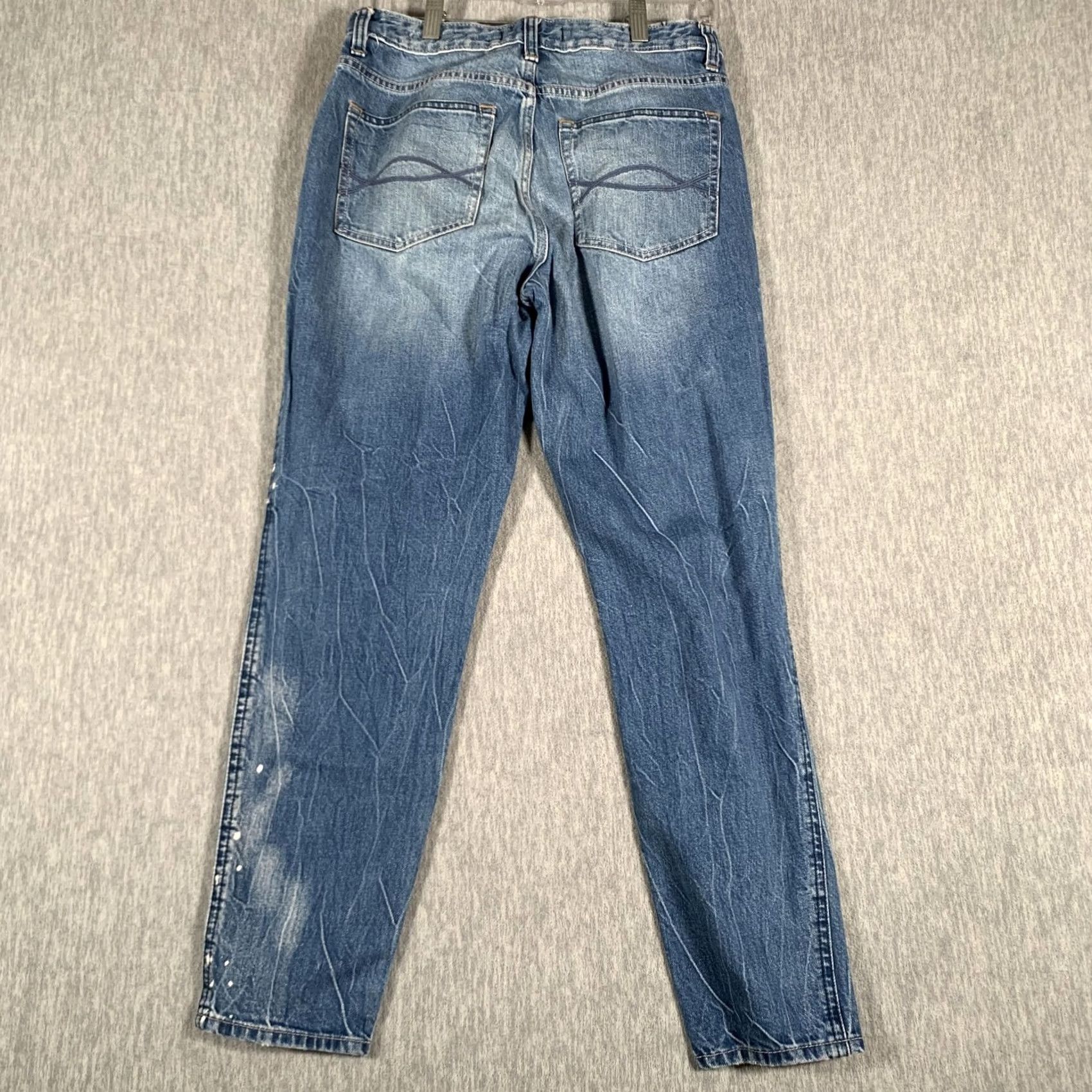 Abercrombie & Fitch Abercrombie & Fitch Jeans Womens 28x27 Blue High Rise Girlfriend Distressed Jeans Size 28" / US 6 / IT 42 - 7 Thumbnail