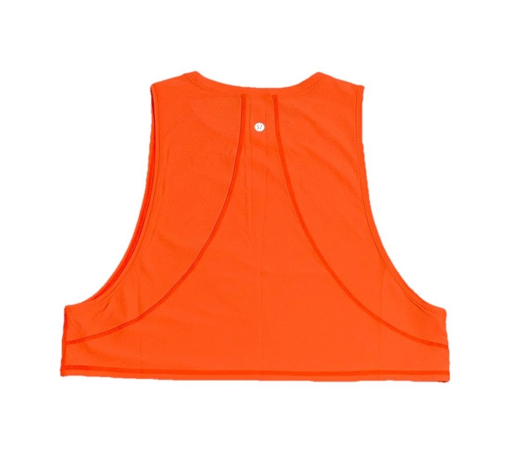 Lululemon LULULEMON MUSCLE LOVE CROP TANK TOUGH HIGHLIGHT ORANGE SZ 10 Size L / US 10 / IT 46 - 1 Thumbnail