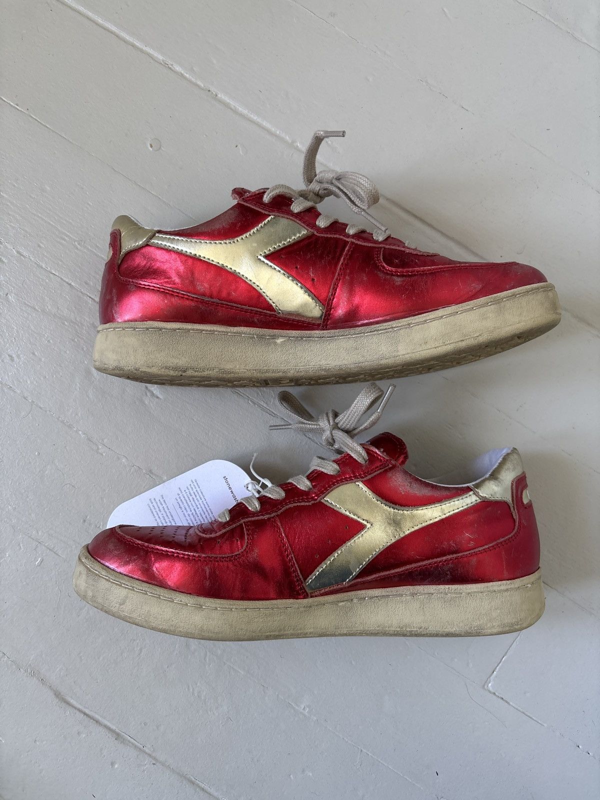 Diadora Diadora Heritage Metallic Red like Golden Goose Dunk Size US 10 / IT 40 - 7 Thumbnail