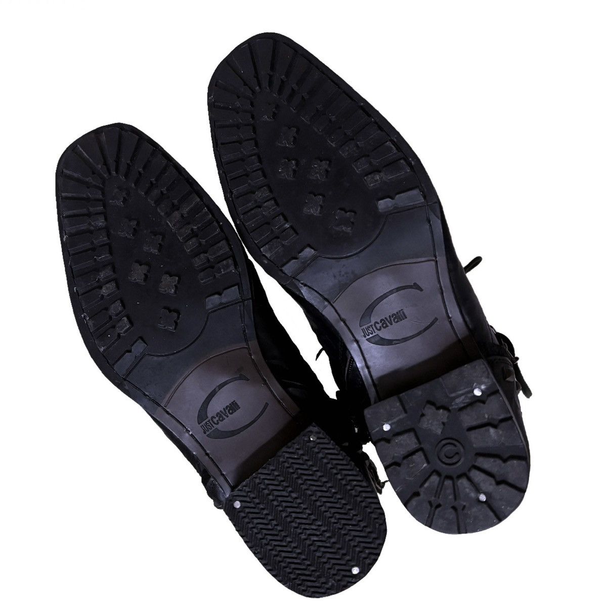 Roberto Cavalli 00s Just Cavalli Studded Buckle Wrinkled Boots Size US 10.5 / EU 43-44 - 5 Thumbnail