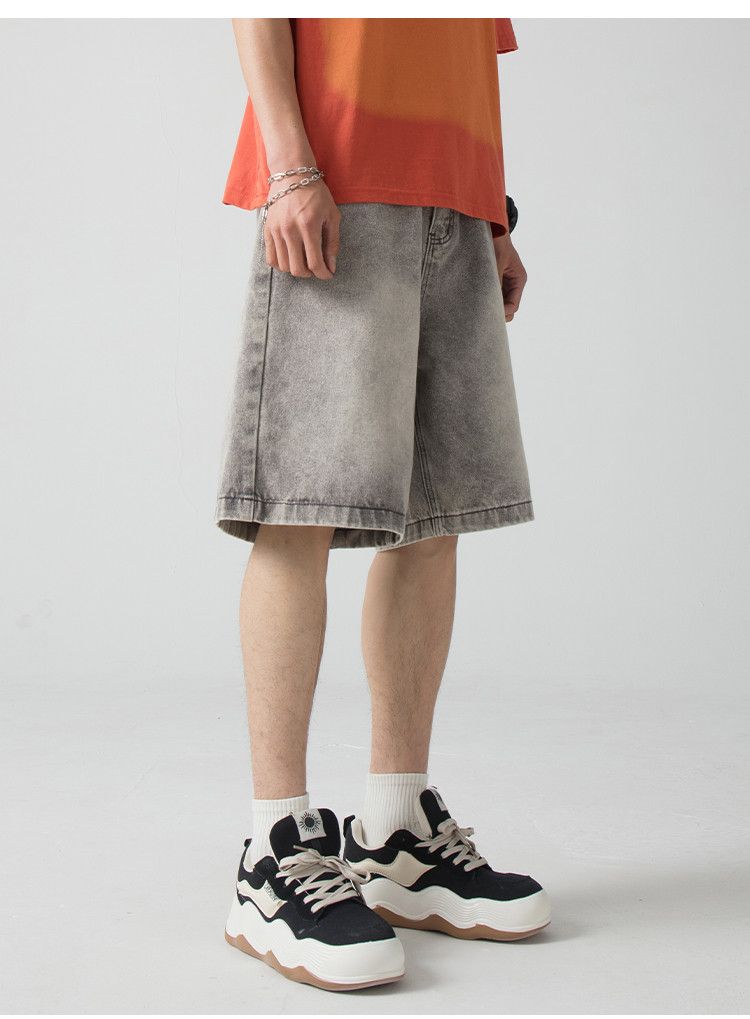 Japanese Brand × Jean Retro straight leg loose denim shorts Size US 32 / EU 48 - 1 Thumbnail