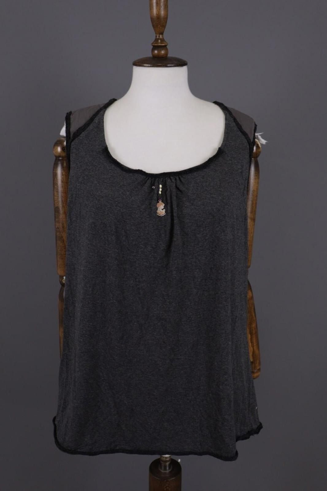 Designer Elisa Cavaletti Gray Summer Shirt Blose Size 2XL / XXL Size XXL / US 16-18 / IT 52-54 - 1 Thumbnail
