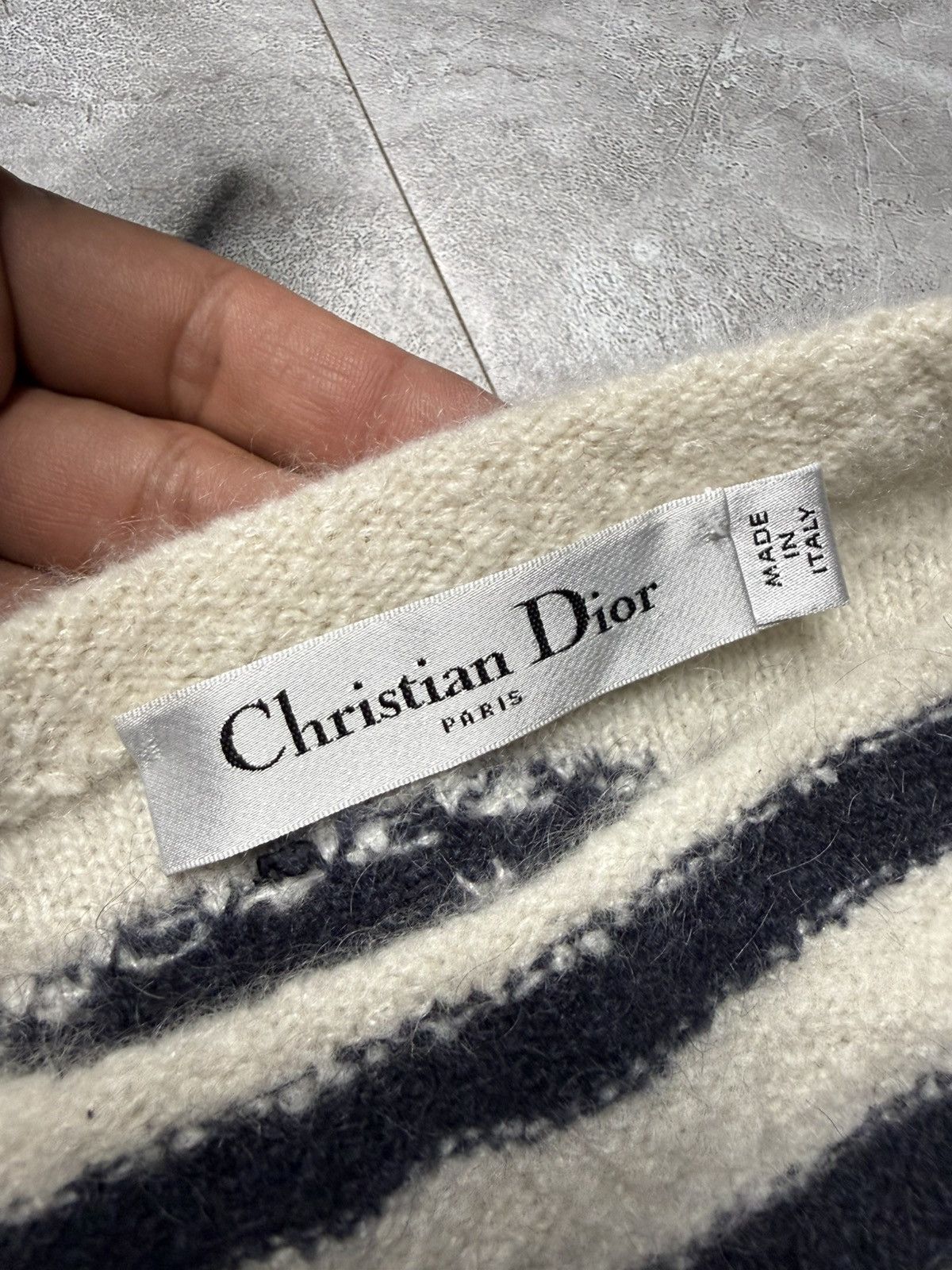 Dior Christian Dior F/W 23 Mariniere Cashmere Distressed Sweater Size M / US 6-8 / IT 42-44 - 9 Thumbnail