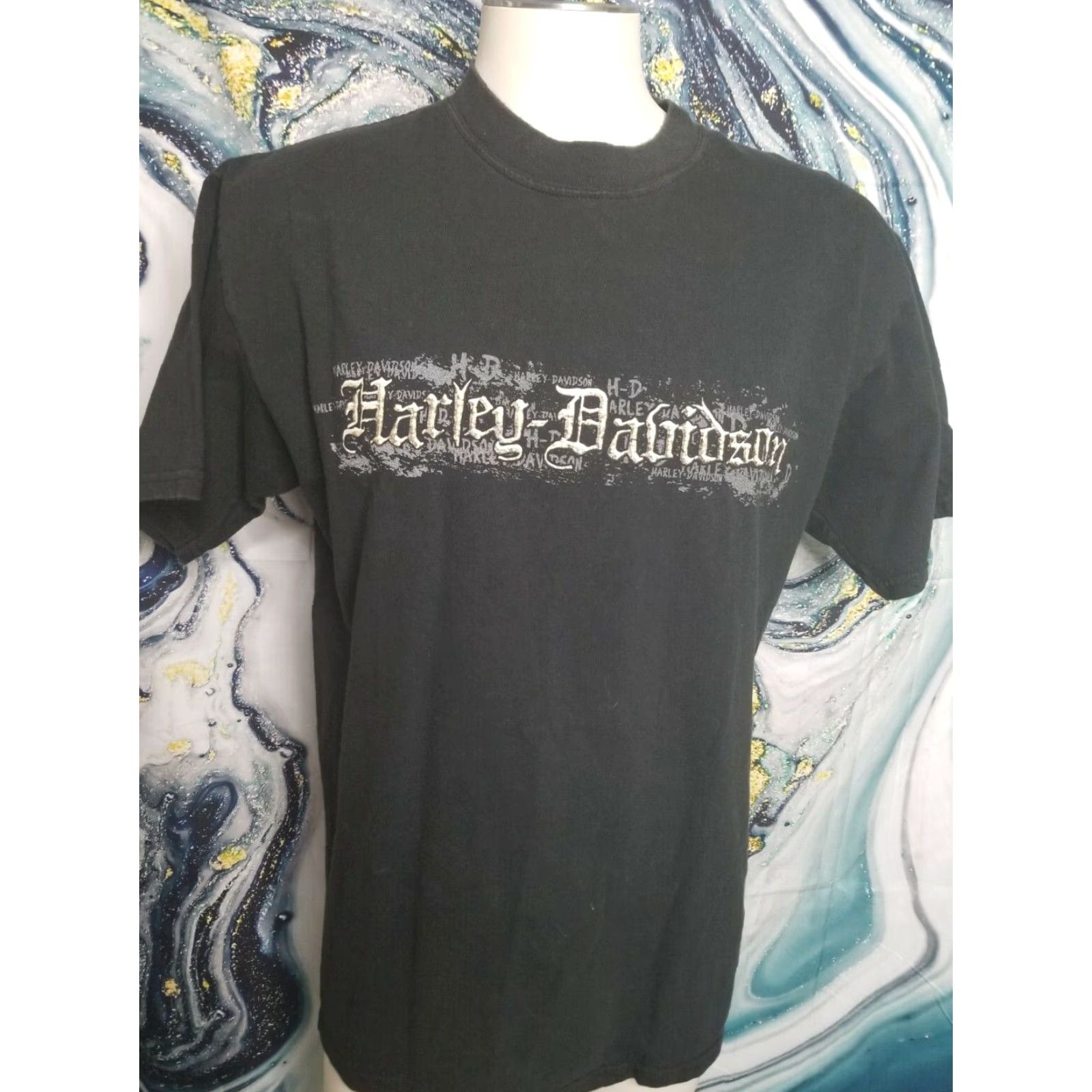 Harley Davidson VINTAGE Harley-Davidson Shirt Mens L 2004 Black T Shirt Syracuse NY USA 90s 2000s Capable Mens Size US L / EU 52-54 / 3 - 2 Thumbnail