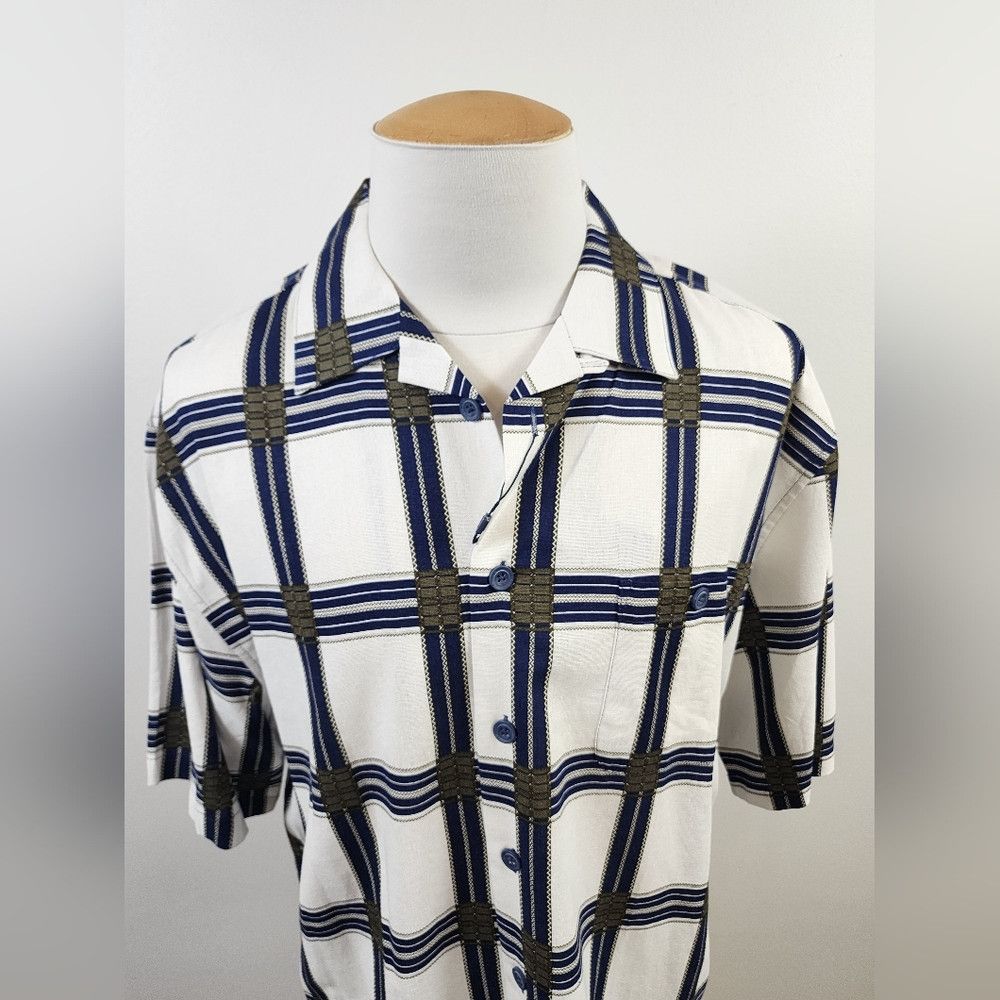 Other NWT Trust Blue and White 55% Linen Checkered Shirt, s Size US XL / EU 56 / 4 - 4 Thumbnail