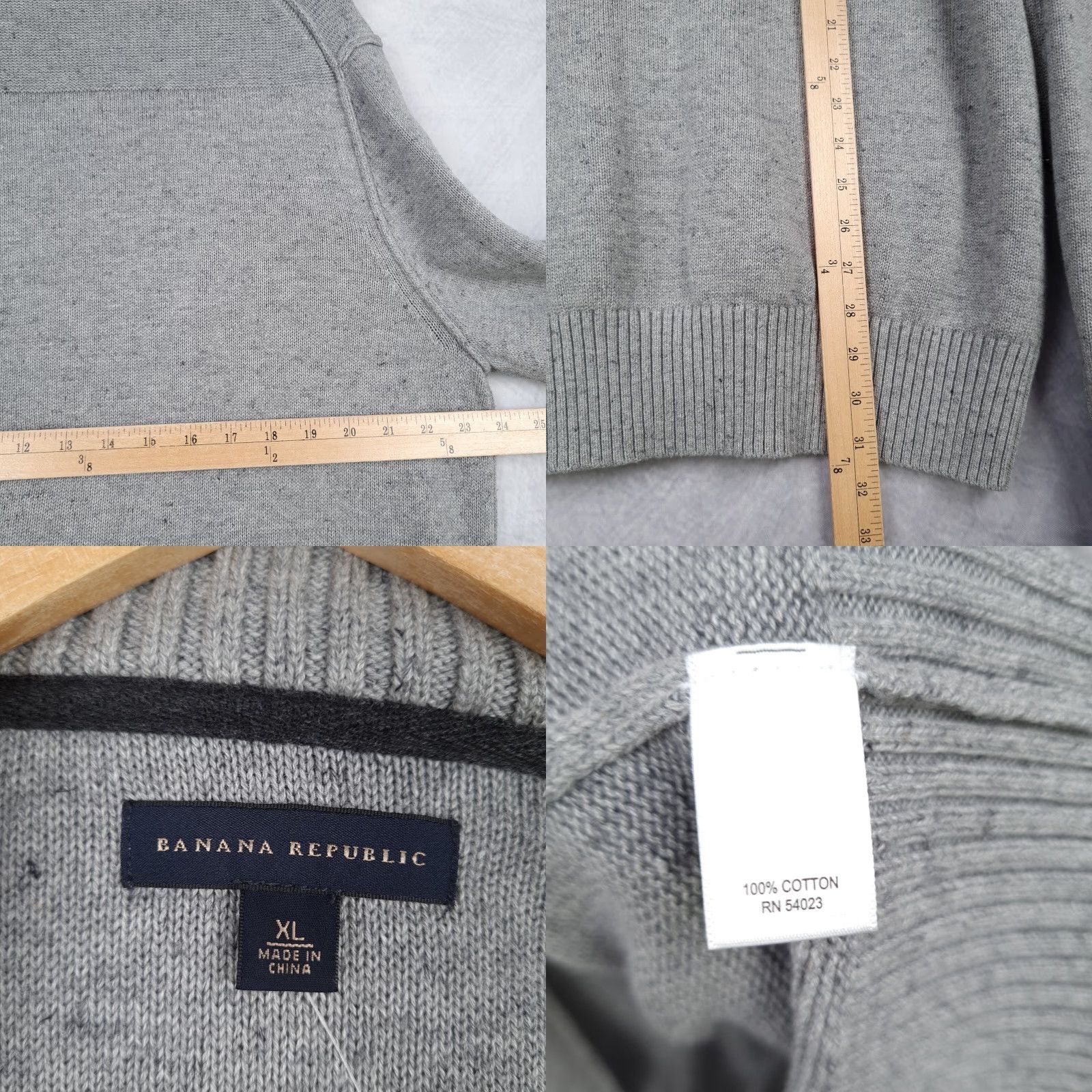Banana Republic Banana Republic Cardigan Sweater Mens XL Gray Full Zip Shawl Collar Pockets NWT Size US XL / EU 56 / 4 - 10 Thumbnail