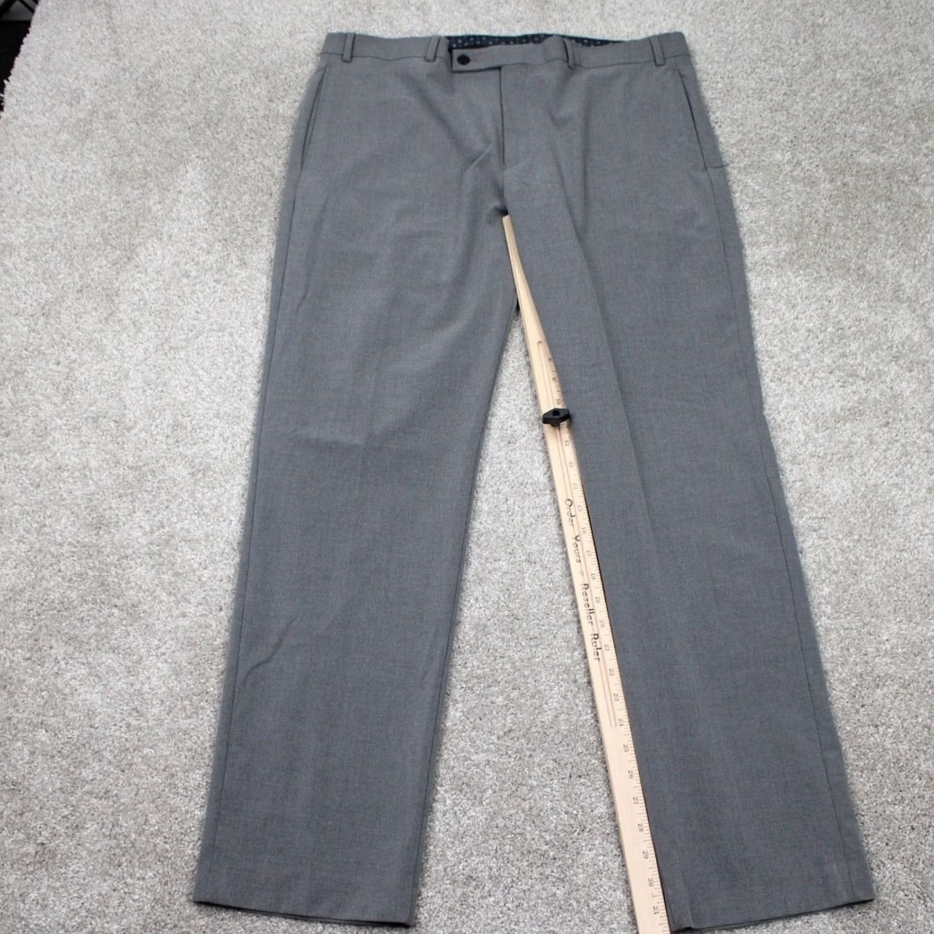 Ralph Lauren LAUREN Ralph Lauren Dress Pants Mens 38x32 Gray Poly/Viscose/Poly Stretch Flat Front, Regular Fit, Dress Pants, Gray, 90s, Nature, Preppy, Mens Size US 38 / EU 54 - 3 Thumbnail