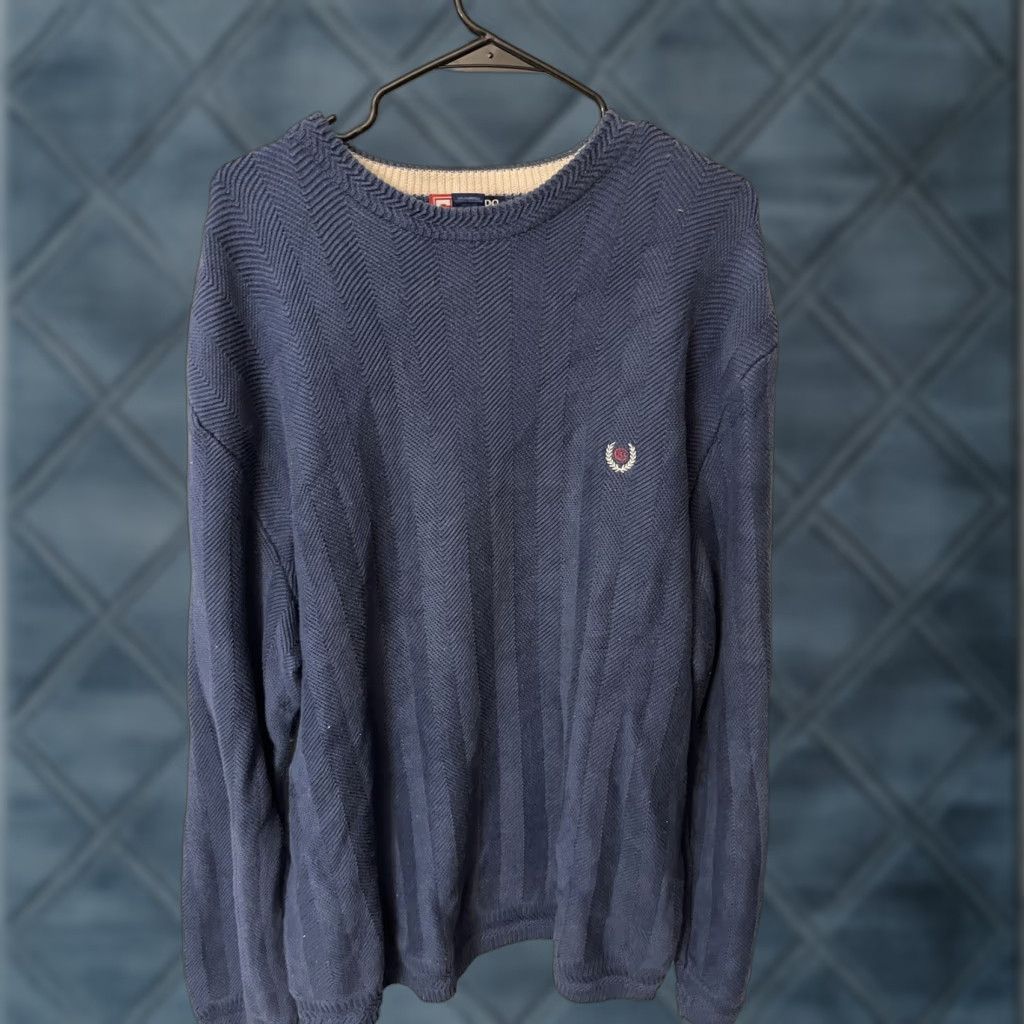 Chaps VINTAGE Chaps Ralph Lauren Heavy Cotton Knit Sweater Blue 2XL Crew Neck Pullover Knit 90s Mens Size US XXL / EU 58 / 5 - 1 Thumbnail