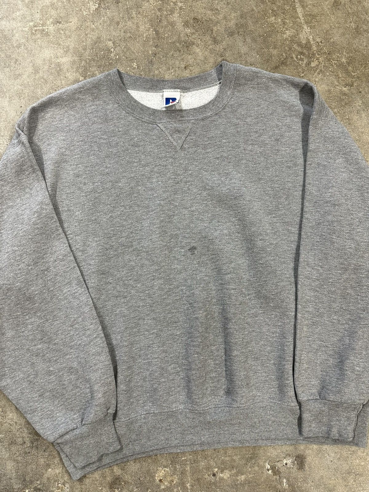 Russell Athletic Vintage 90s Russell Athletic Grey Blank Sweatshirt Size US XL / EU 56 / 4 - 3 Thumbnail