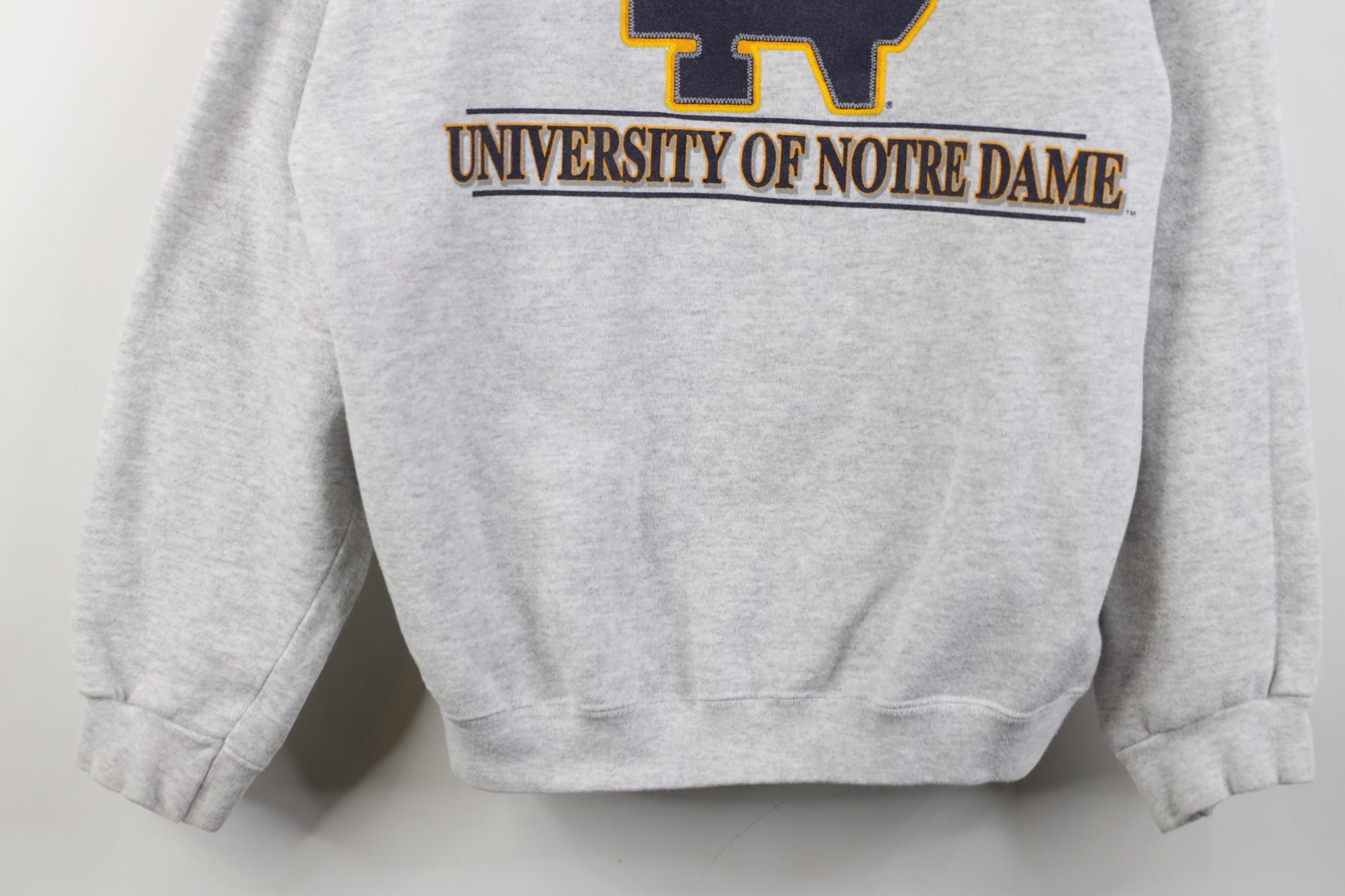 Vintage Vintage 90s University of Notre Dame Crewneck Sweatshirt USA Size US L / EU 52-54 / 3 - 3 Thumbnail