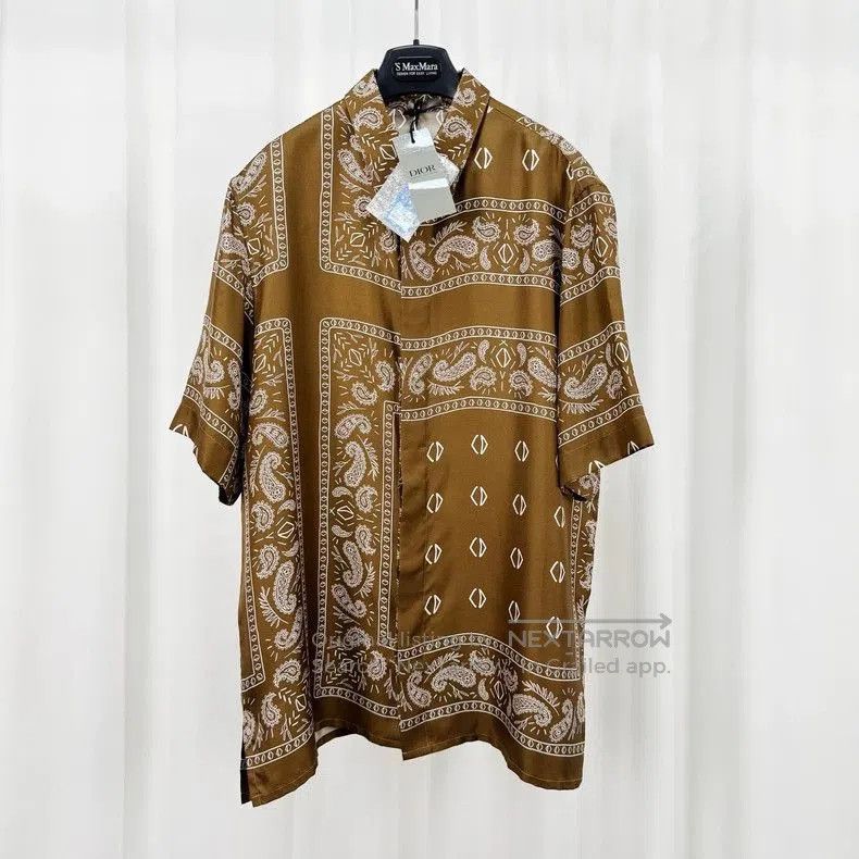 Dior Dior Bandana Print Silk Short Sleeve Shirt. Size US M / EU 48-50 / 2 - 1 Thumbnail