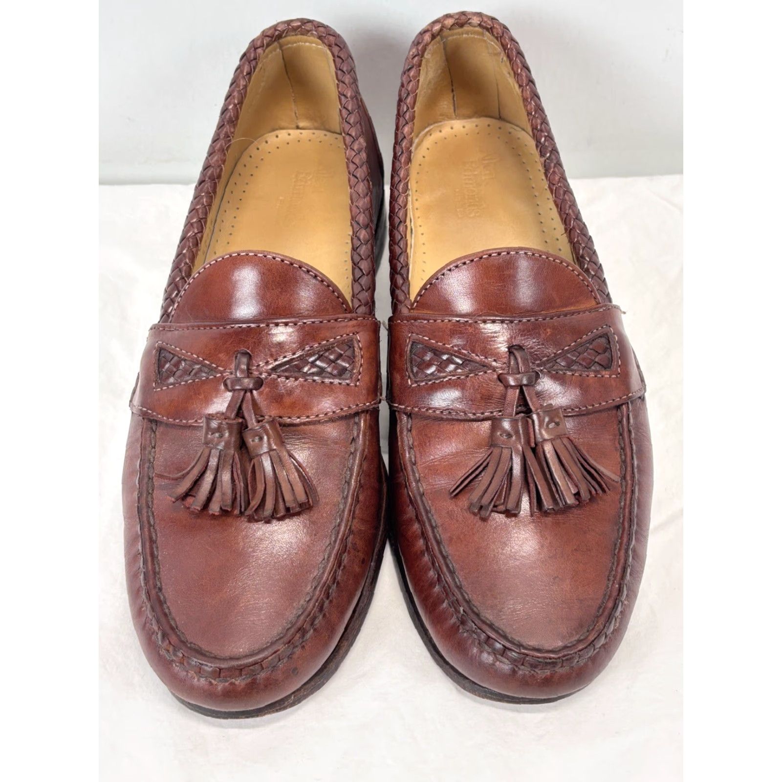 Allen Edmonds VINTAGE Allen Edmonds Maxfield Brown Leather Loafer Oxford D Slip On Men’s 9 Brown Leather Maxfield Tassel Dress Shoes Mens Size US 9 / EU 42 - 3 Thumbnail