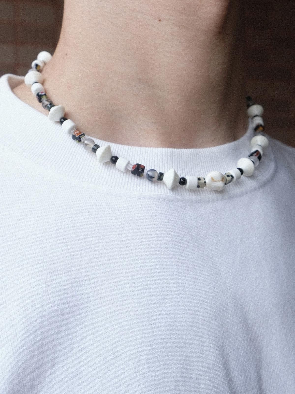 Handmade Handmade Holiday Vibe Dalmation Stone Beaded Necklace 16.1in Size ONE SIZE - 9 Thumbnail