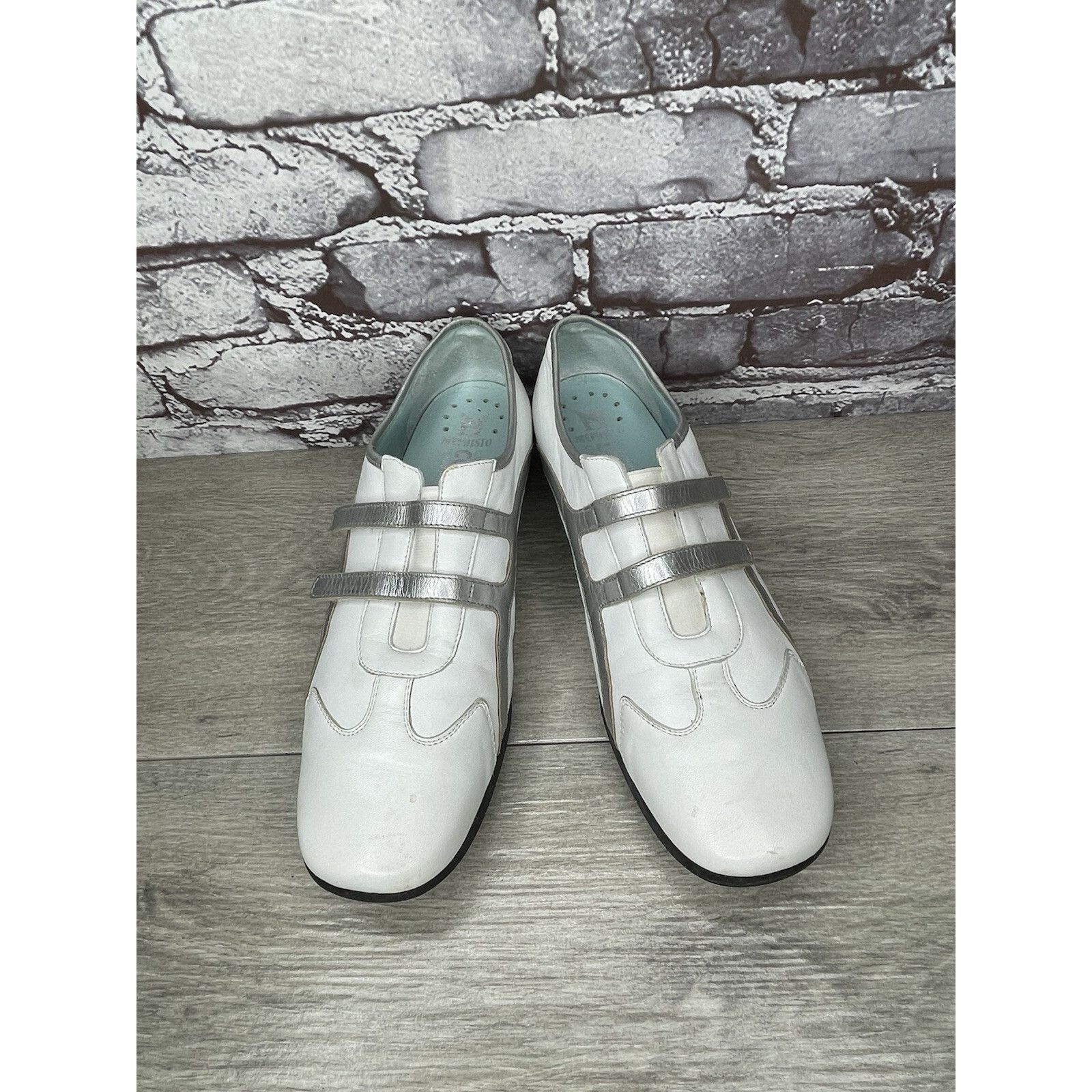 Mephisto Mephisto Cool Air White Leather Strap Driving Loafers Shoes Size US 10 / IT 40 - 22 Thumbnail