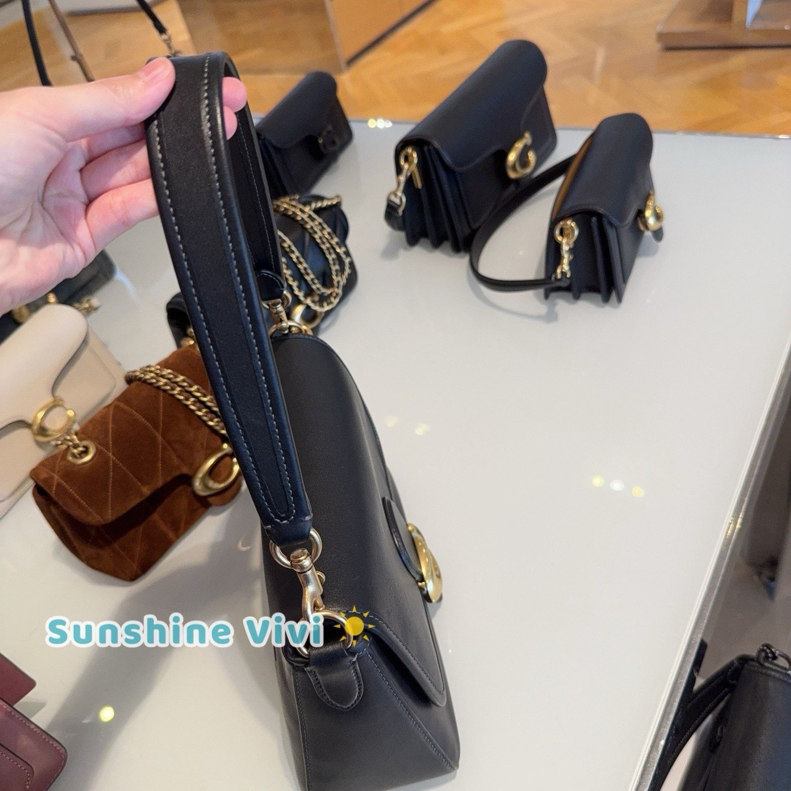Coach NEW Coach Tabby Soft Leather Shoulder Bag Black/gold C4823 Size ONE SIZE - 3 Thumbnail