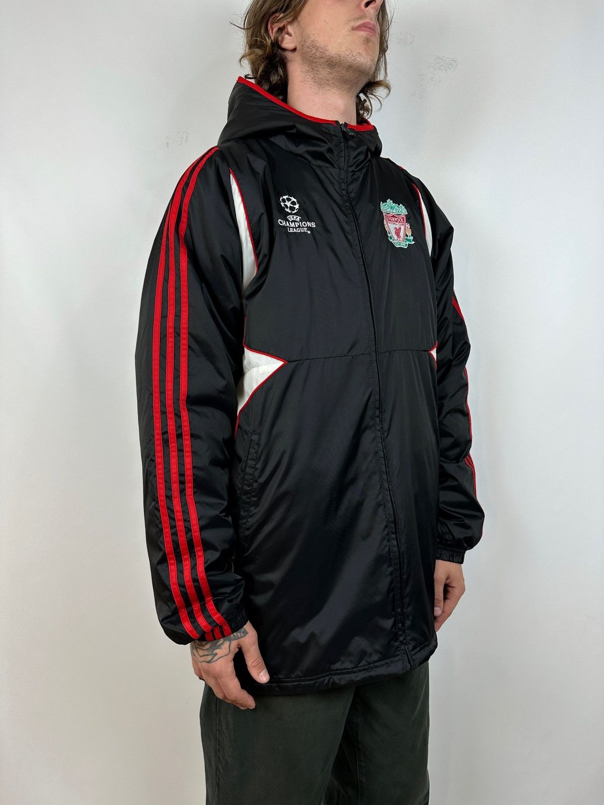 Vintage 2007-08 Adidas Liverpool Champions League Parka Coat Jacket Size US L / EU 52-54 / 3 - 2 Thumbnail