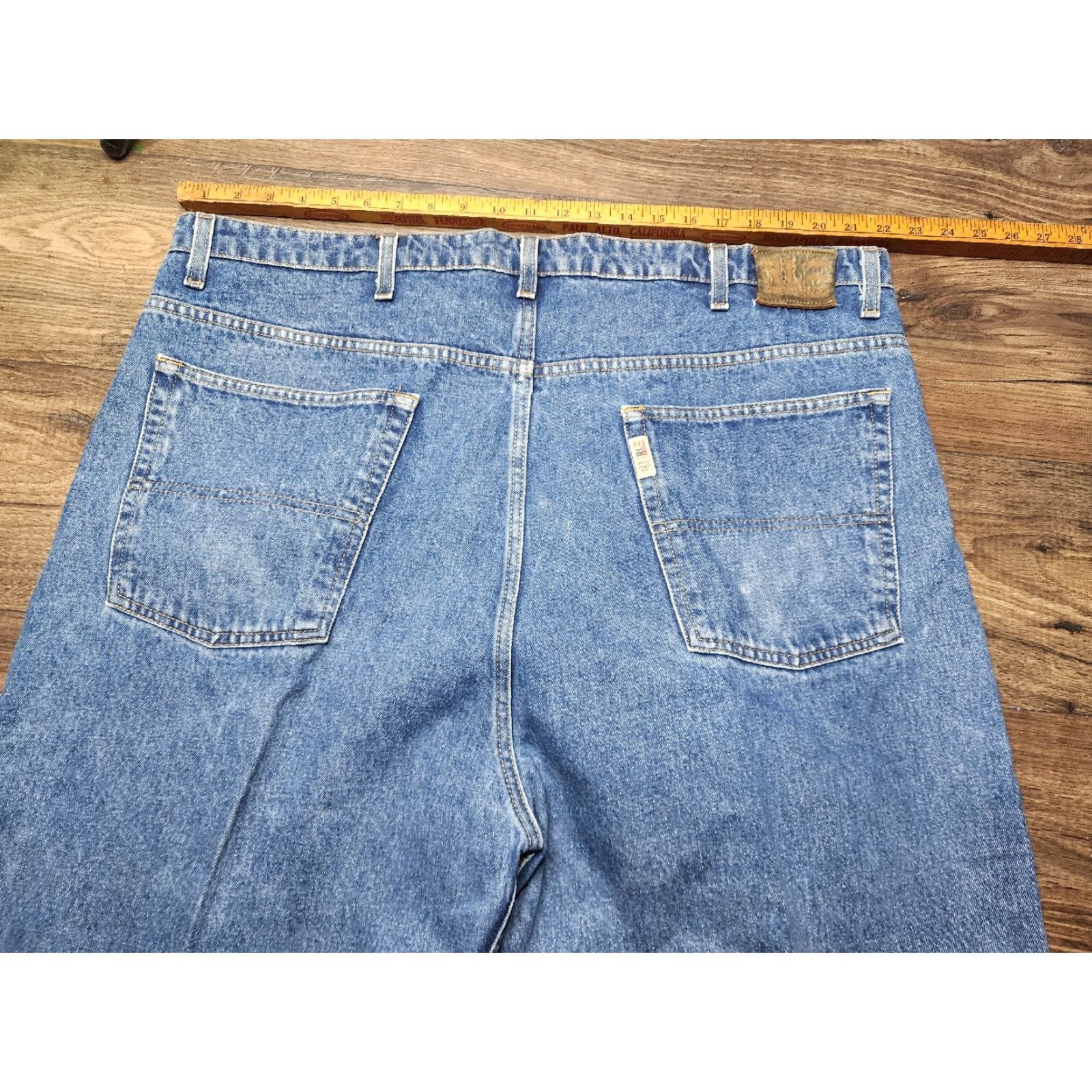 Polo Ralph Lauren VINTAGE Polo Ralph Lauren Mens Jeans 44x29 Denim Distressed Slim Fit Cotton 1990s USA Size US XXL / EU 58 / 5 - 5 Thumbnail