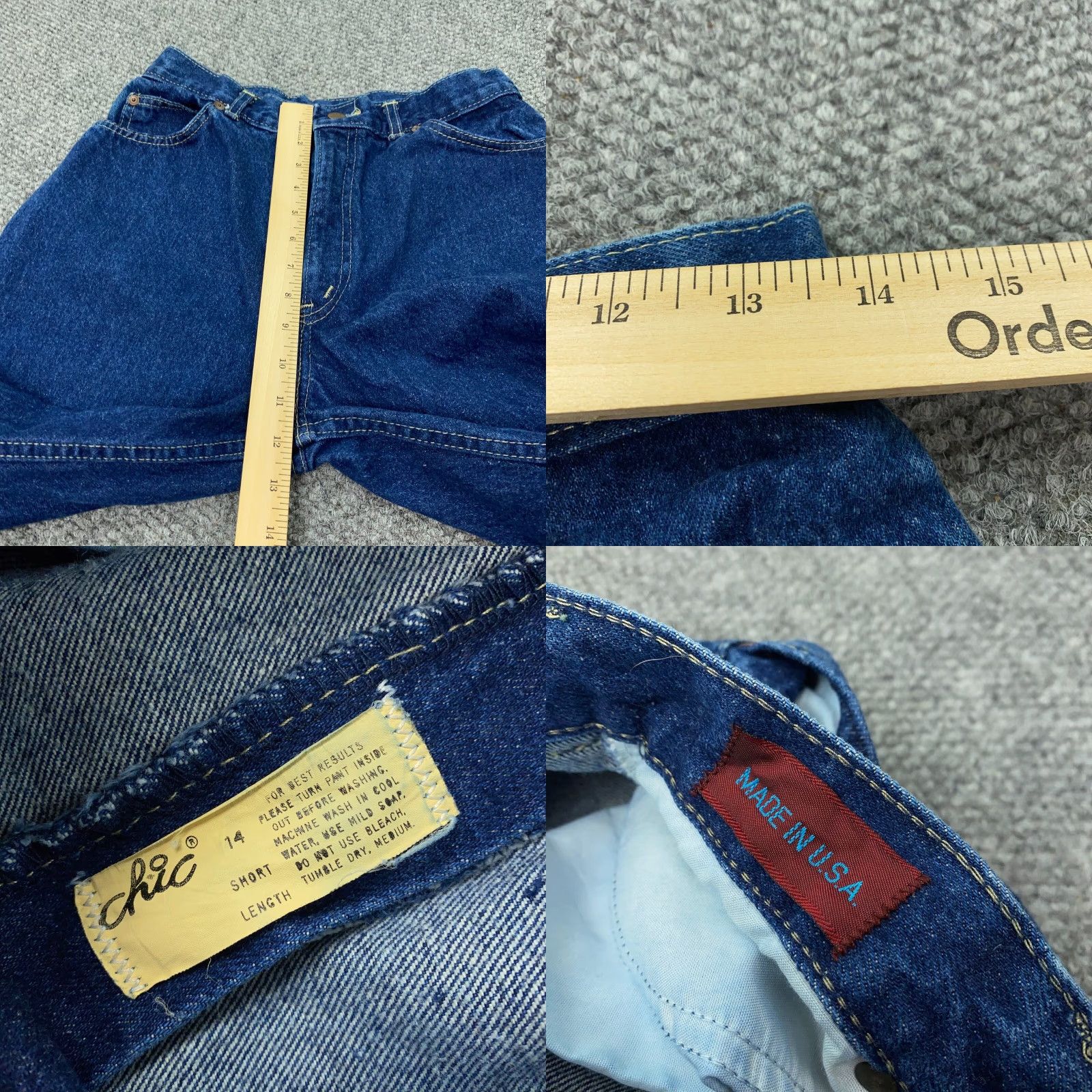 Vintage VINTAGE CHIC Jeans Women's 14 Short Blue High-Rise Made In USA 80s Mom Retro Size 27" / US 4 / IT 40 - 8 Thumbnail