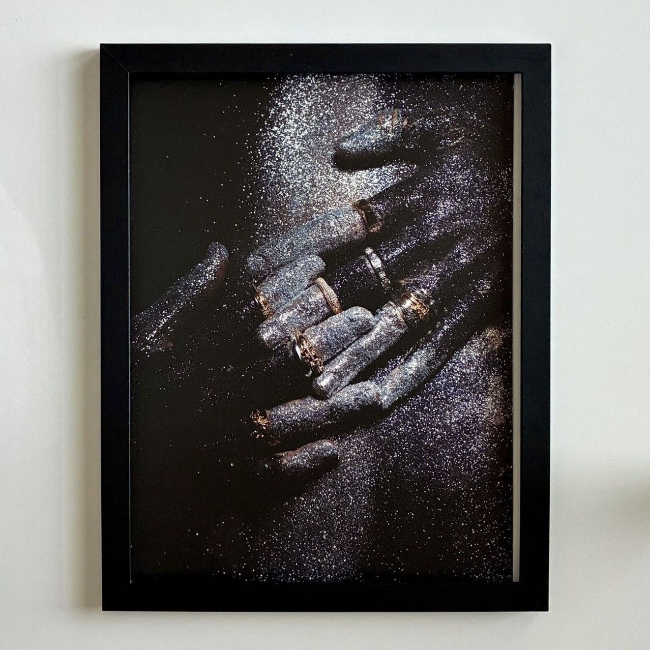 Chrome Hearts × Japanese Brand × Vintage Chrome Hearts glittered hands photo Poster framed 9x11 Size ONE SIZE - 1 Thumbnail