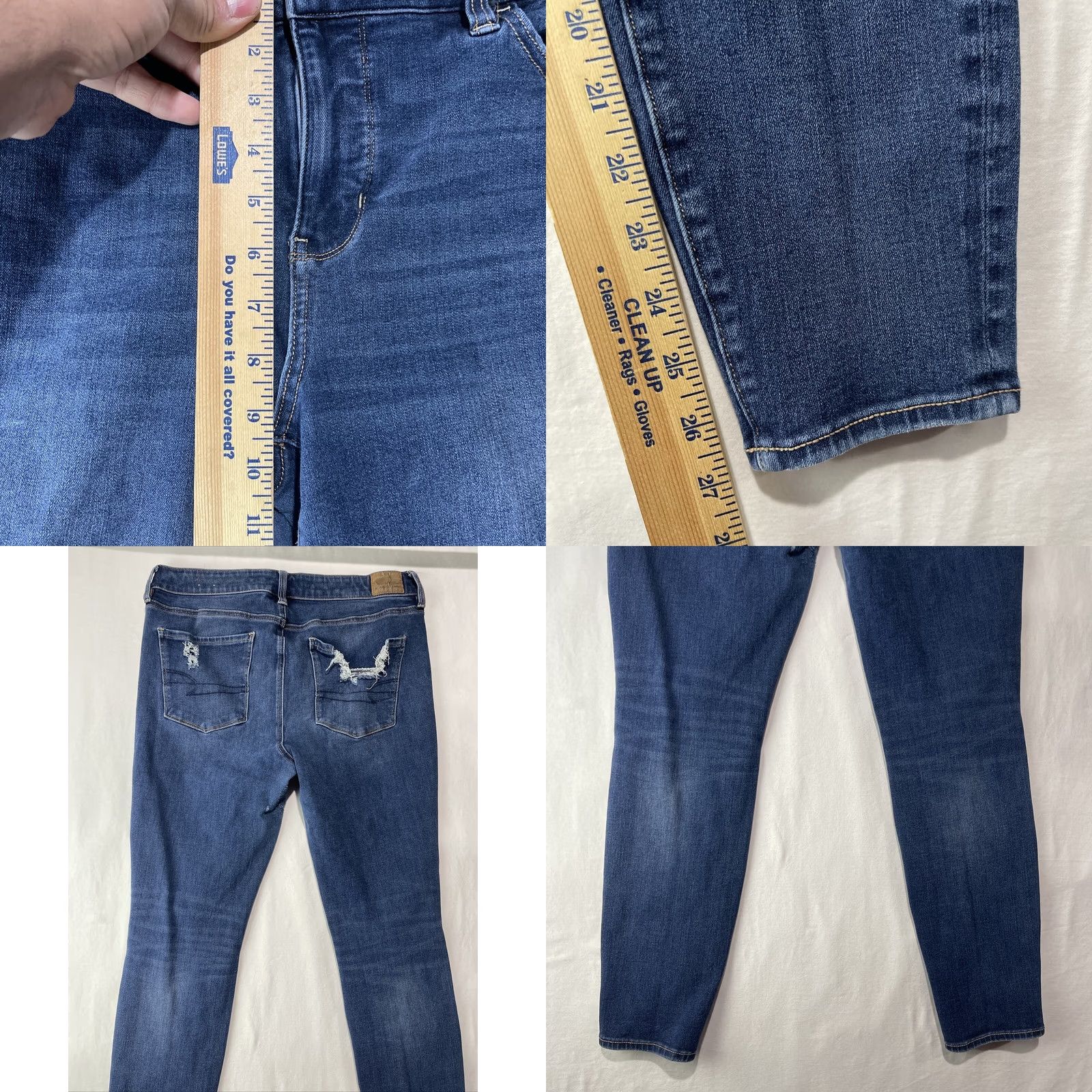 American Eagle Outfitters VINTAGE American Eagle Jeans Womens 14 The Dream Jean Regular Blue Button Fly Zipper Jeans Size 36" / US 14 / IT 50 - 8 Thumbnail