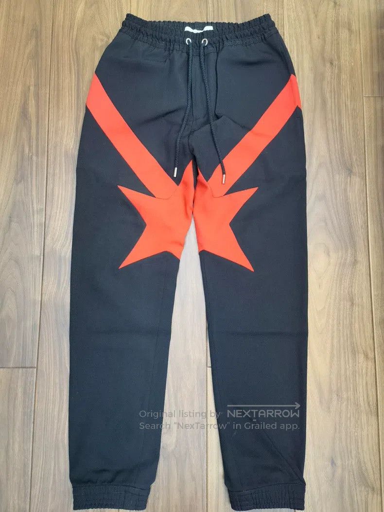 Givenchy Givenchy SizeXS Loose-fit star patchwork wool sports pants Size US 30 / EU 46 - 1 Thumbnail