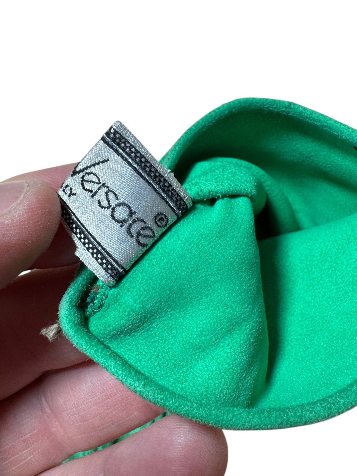 Versace Gianni Versace Green Suede Gloves L Size ONE SIZE - 5 Thumbnail