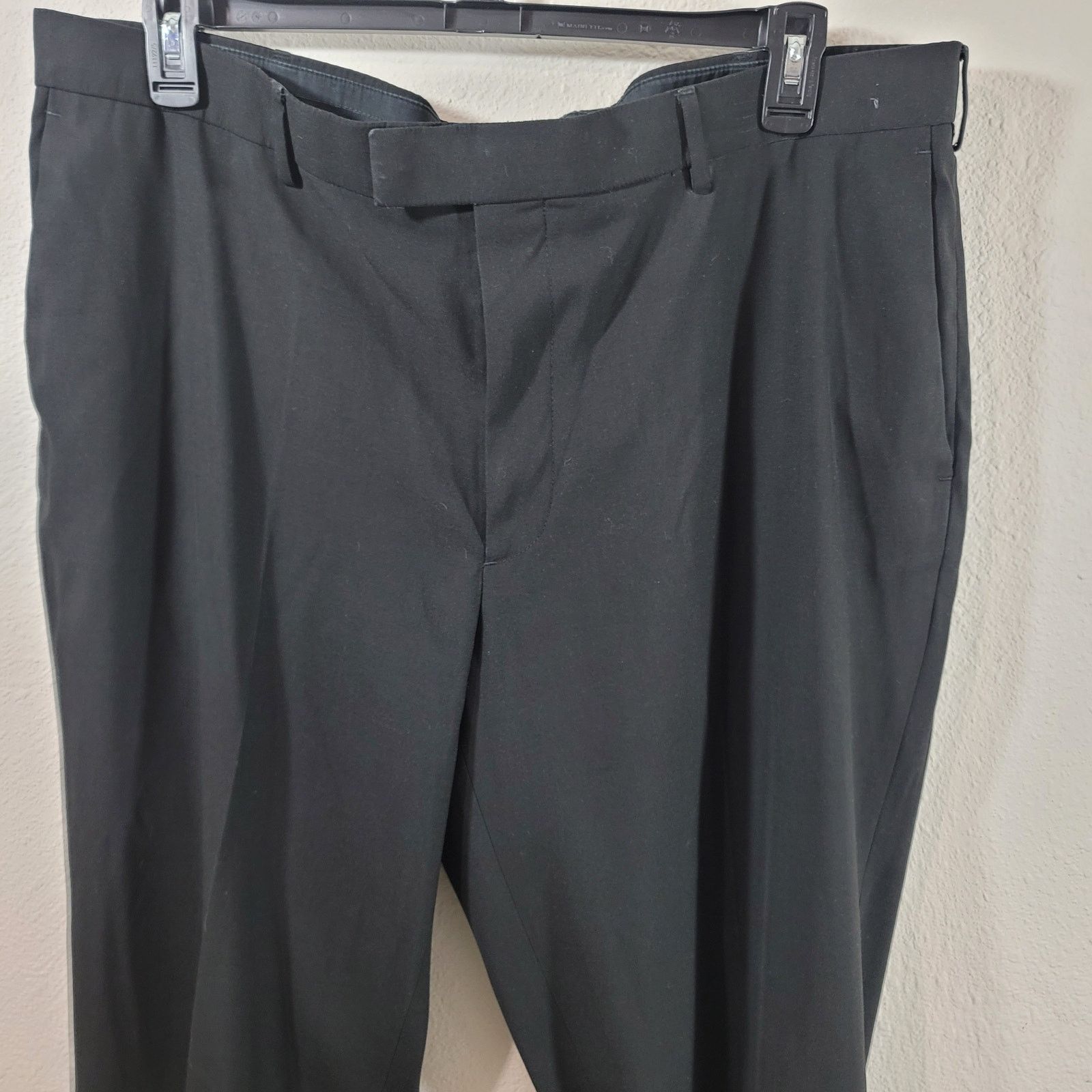 Perry Ellis Perry Ellis Portfolio Black Flat Front Dress Pants Size 42 Size US 42 / EU 58 - 6 Thumbnail